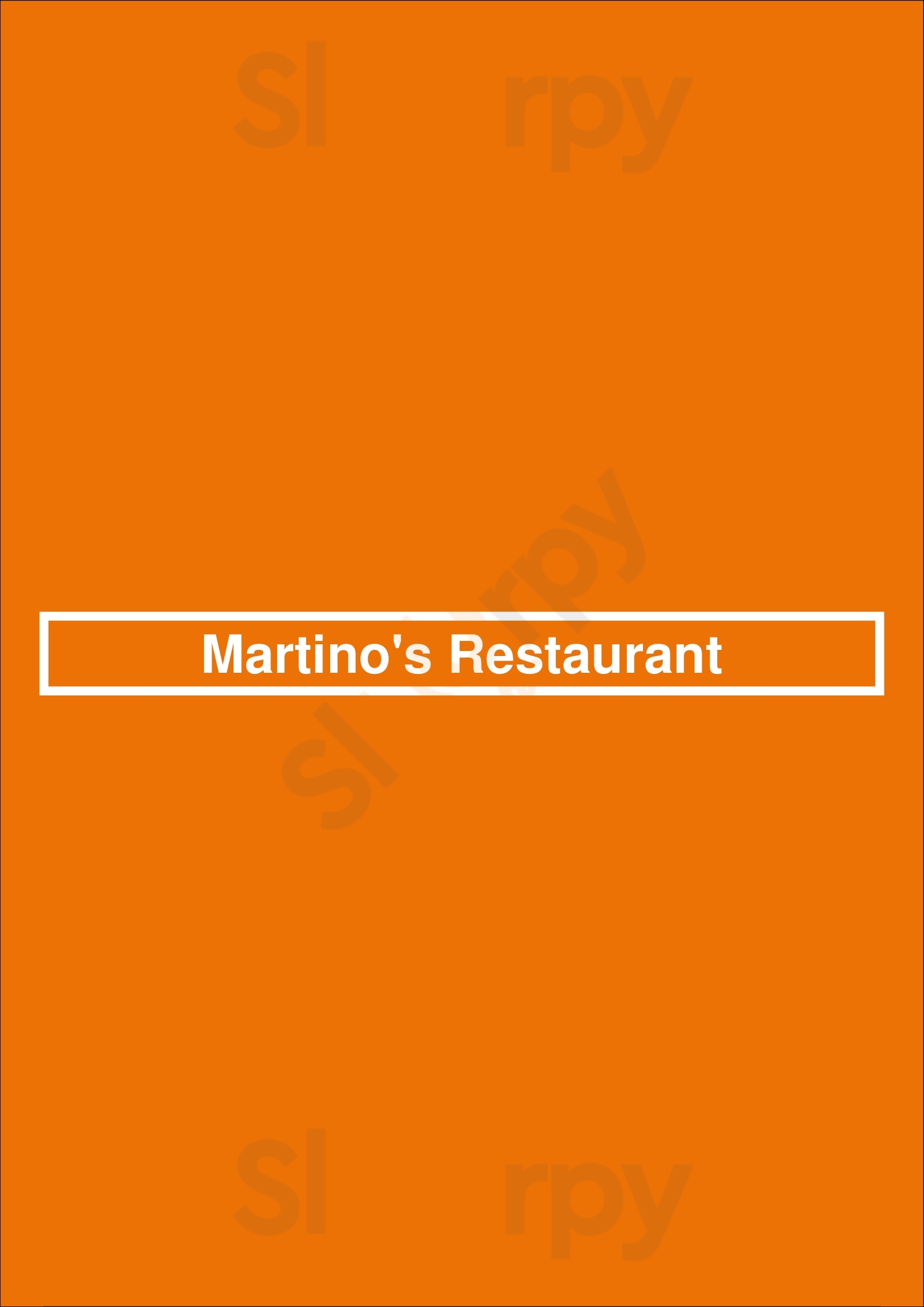 Martino's Restaurant Cincinnati Menu - 1