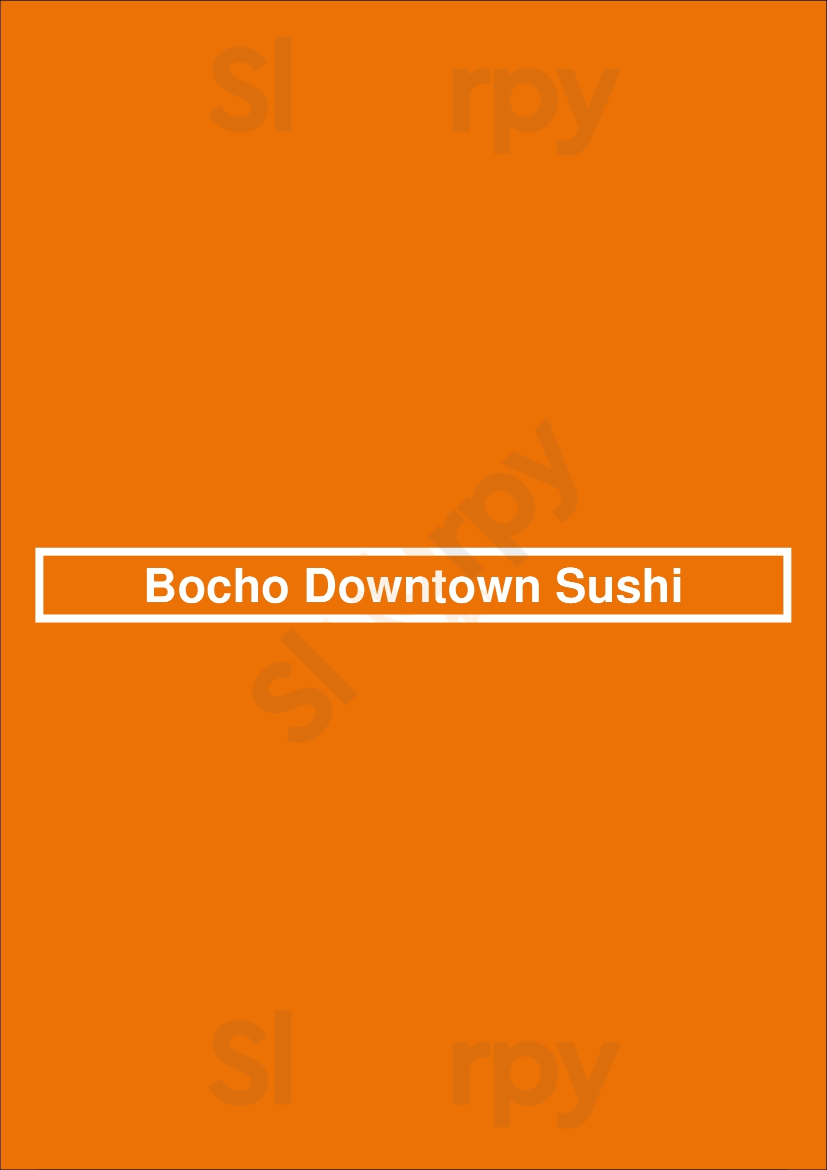 Bocho Downtown Sushi Las Vegas Menu - 1