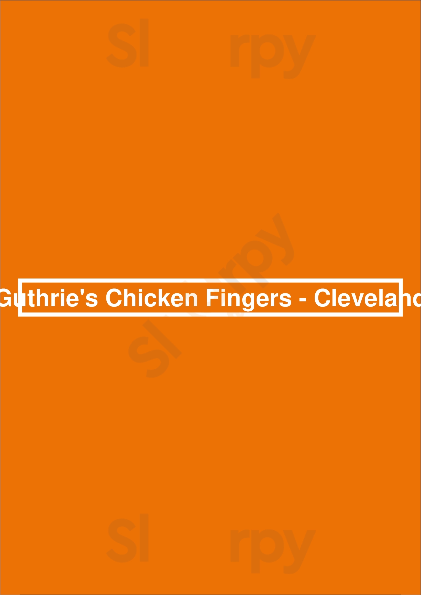 Guthrie's Chicken Fingers Cleveland Menu - 1