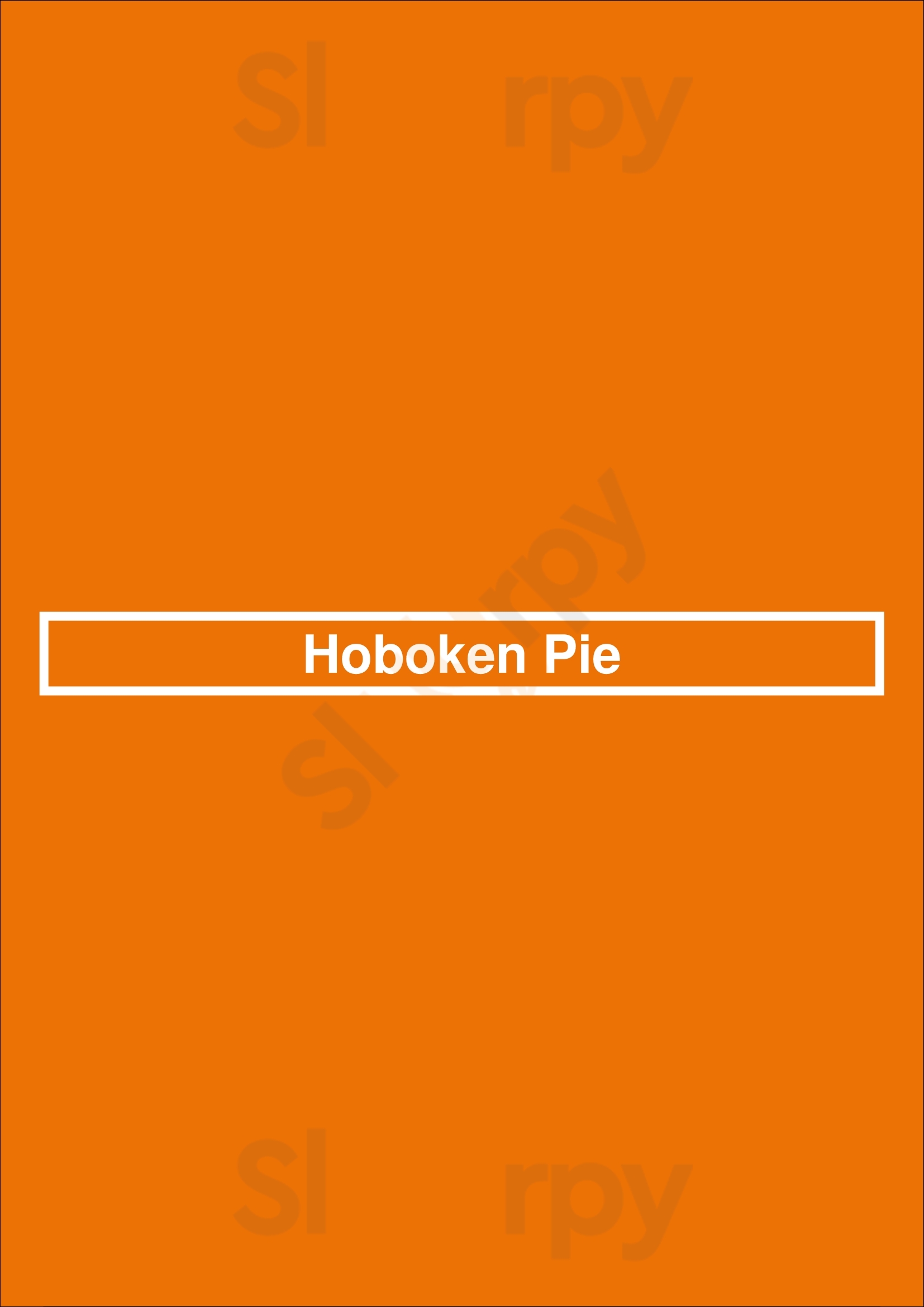 Main Menu - Hoboken Pie