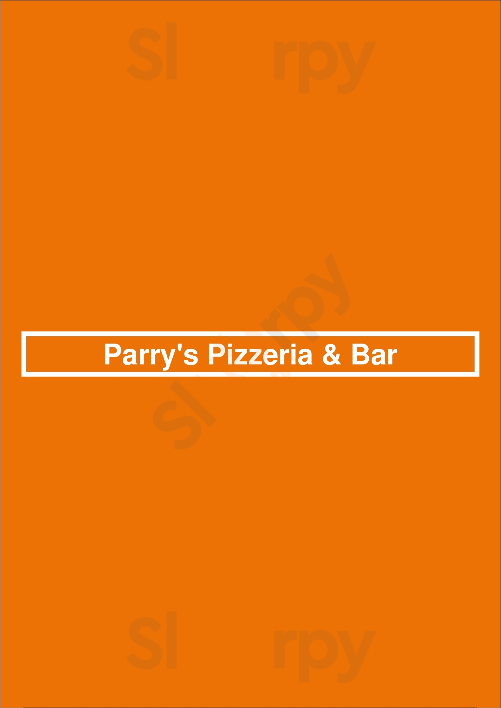 Main Menu - Parry's Pizzeria & Bar