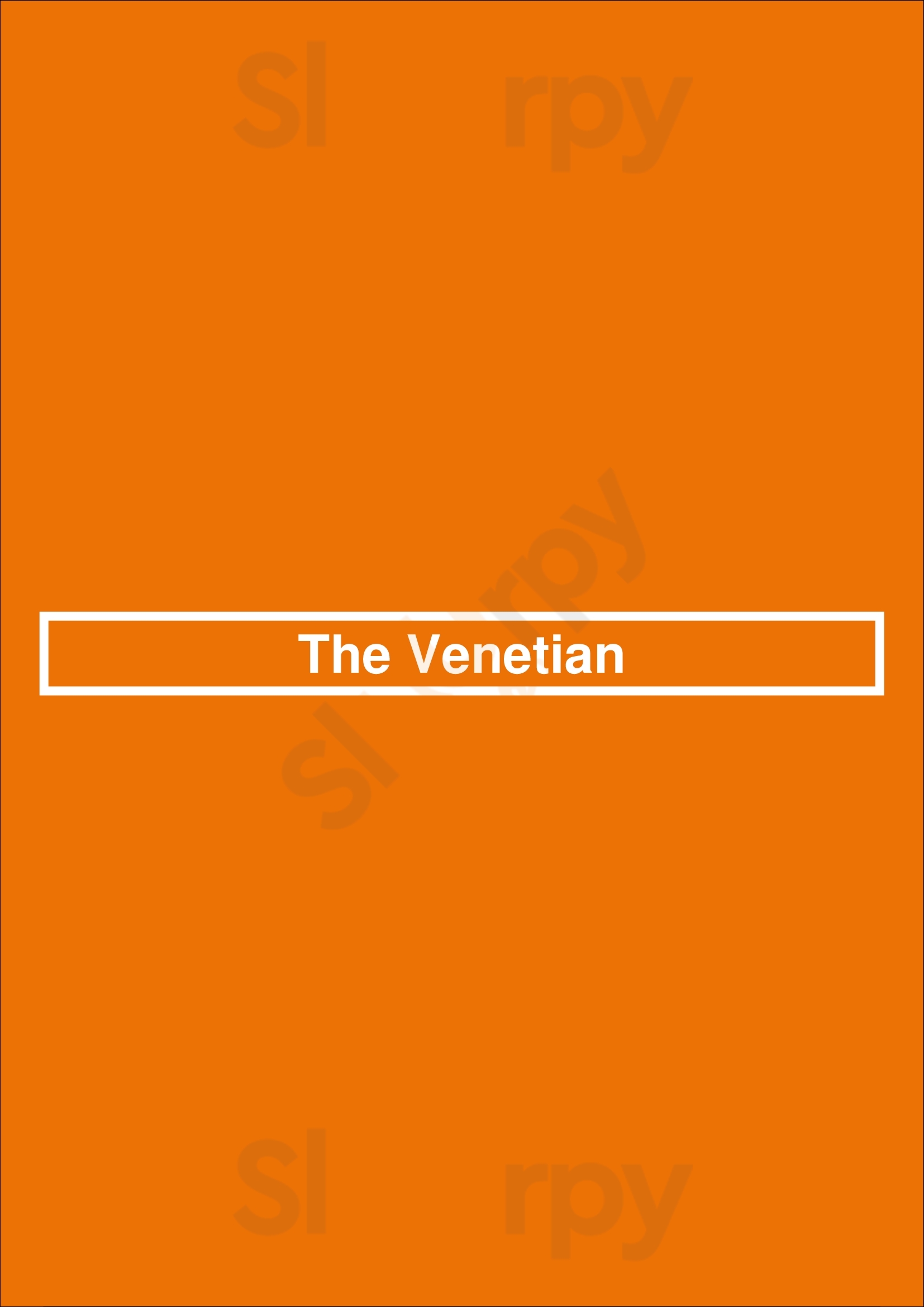 The Venetian San Diego Menu - 1