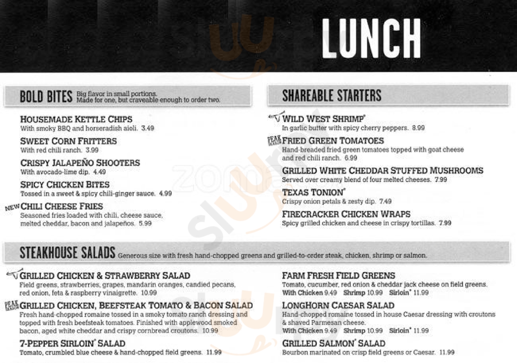 Main Menu - Longhorn Steakhouse