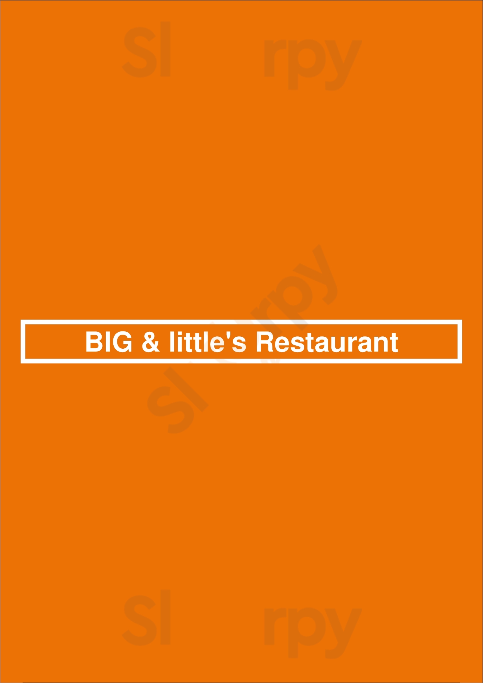 Big & Little's Restaurant Chicago Menu - 1