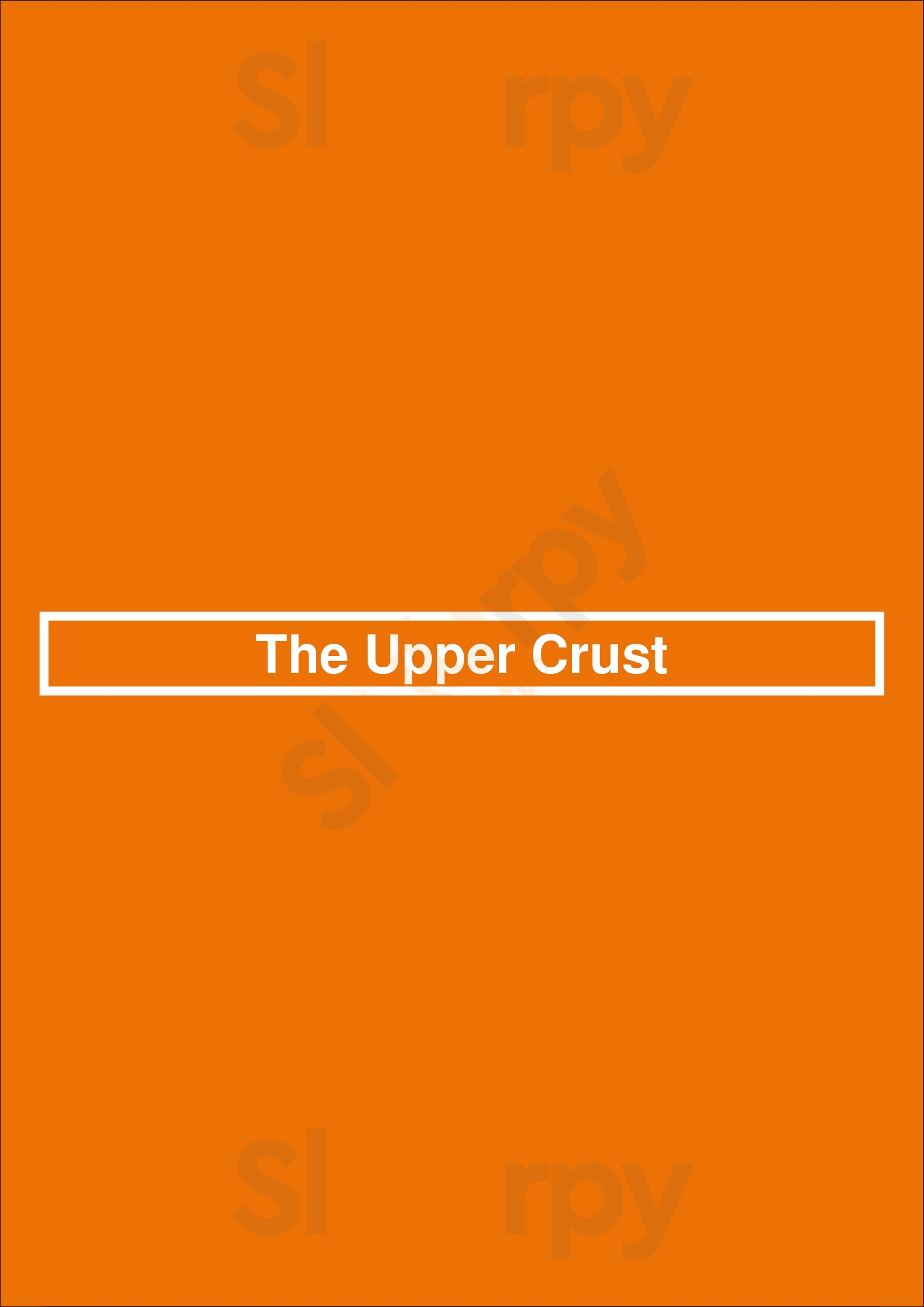 The Upper Crust Pizzeria Boston Menu - 1