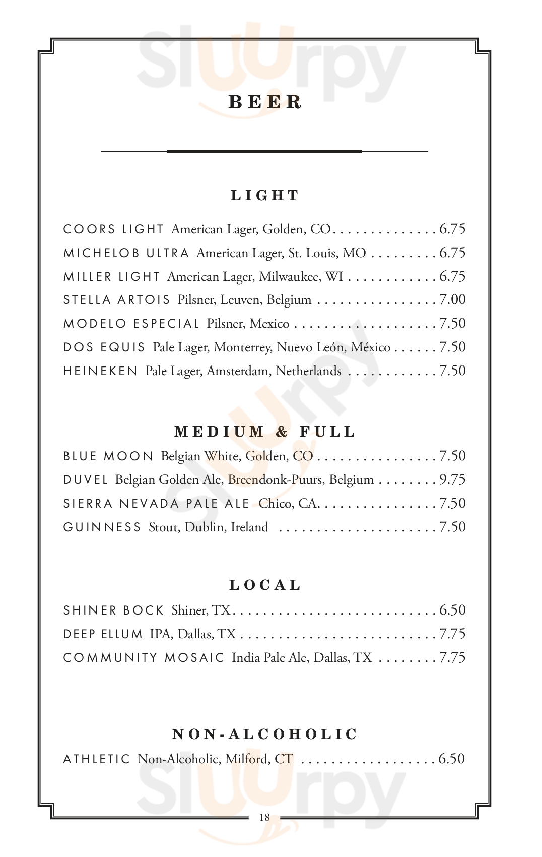 Ocean Prime Chicago Menu - 1