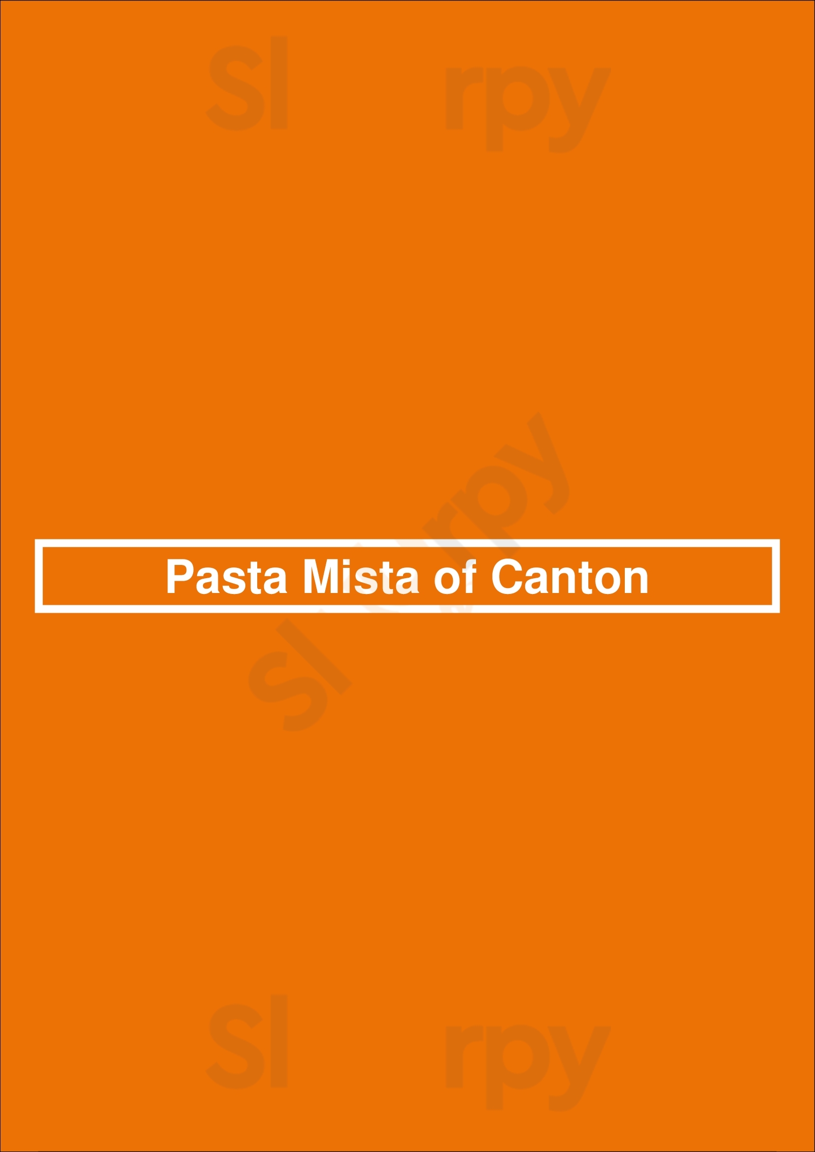 Main Menu - Pasta Mista Of Canton