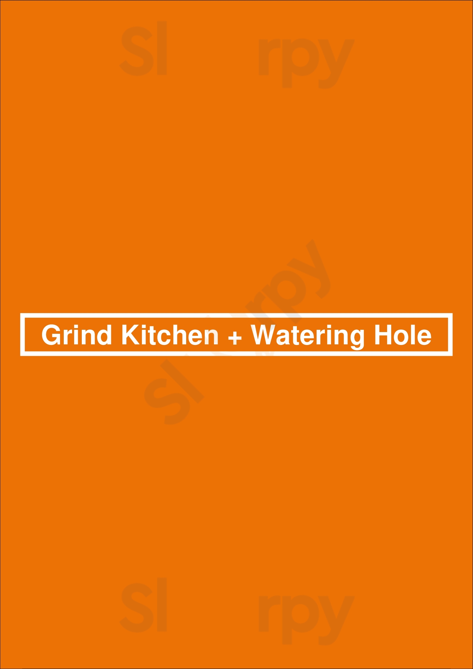 Grind Kitchen + Watering Hole Denver Menu - 1