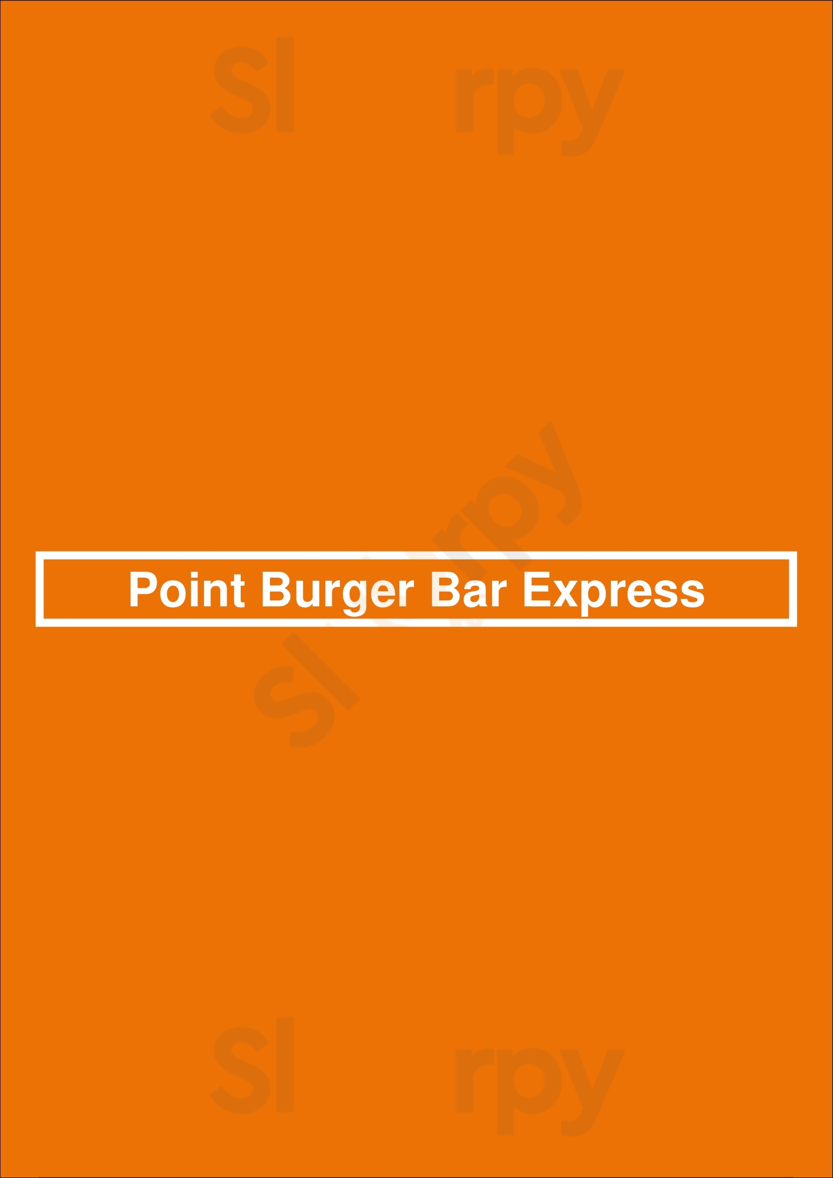 Point Burger Bar Express Milwaukee Menu - 1