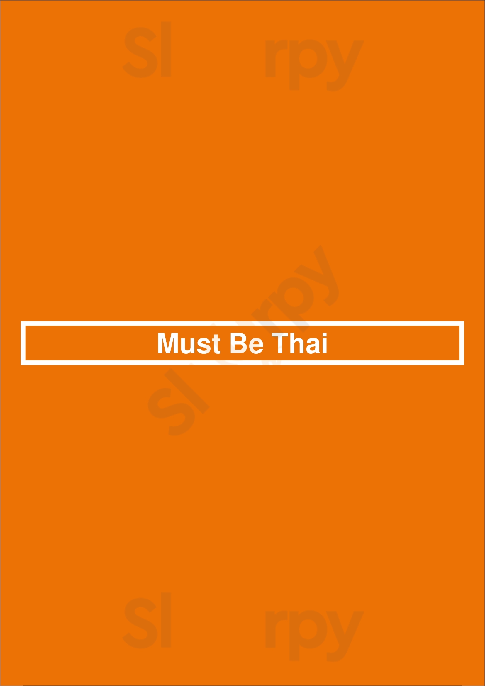 Must Be Thai San Jose Menu - 1