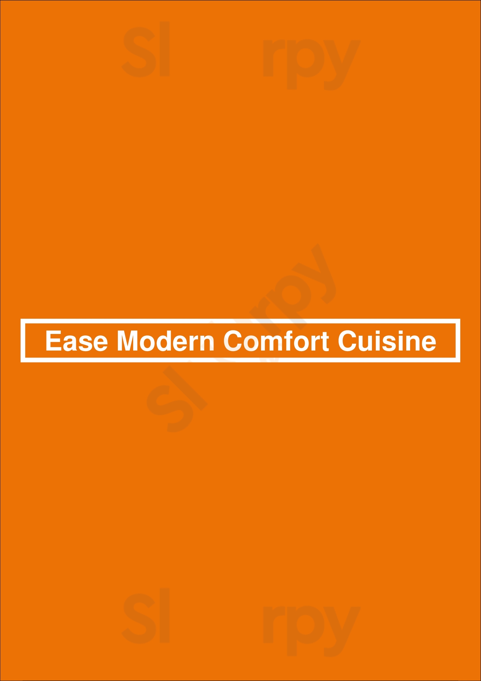 Ease Modern Comfort Cuisine Pittsburgh Menu - 1
