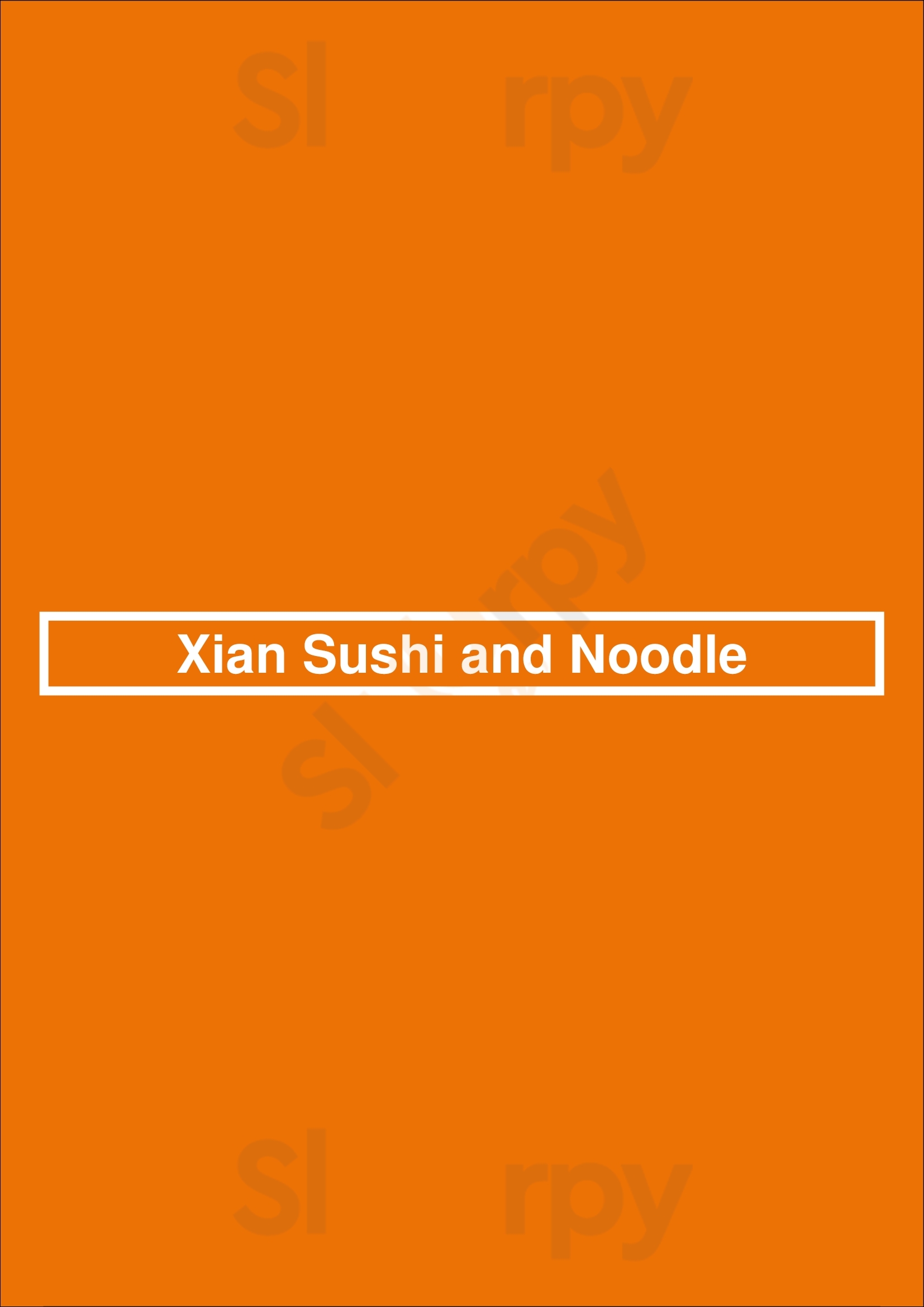 Xian Sushi & Noodle Austin Menu - 1
