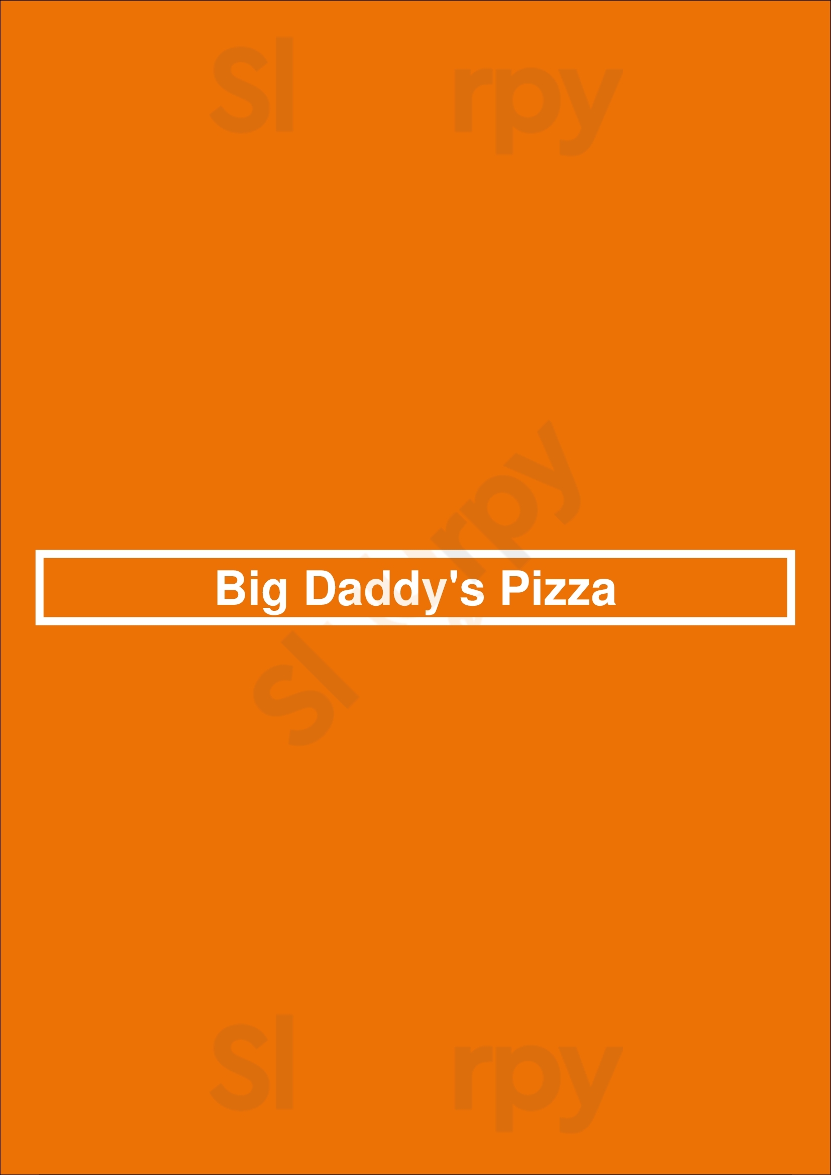 Big Daddy's Pizza Salt Lake City Menu - 1