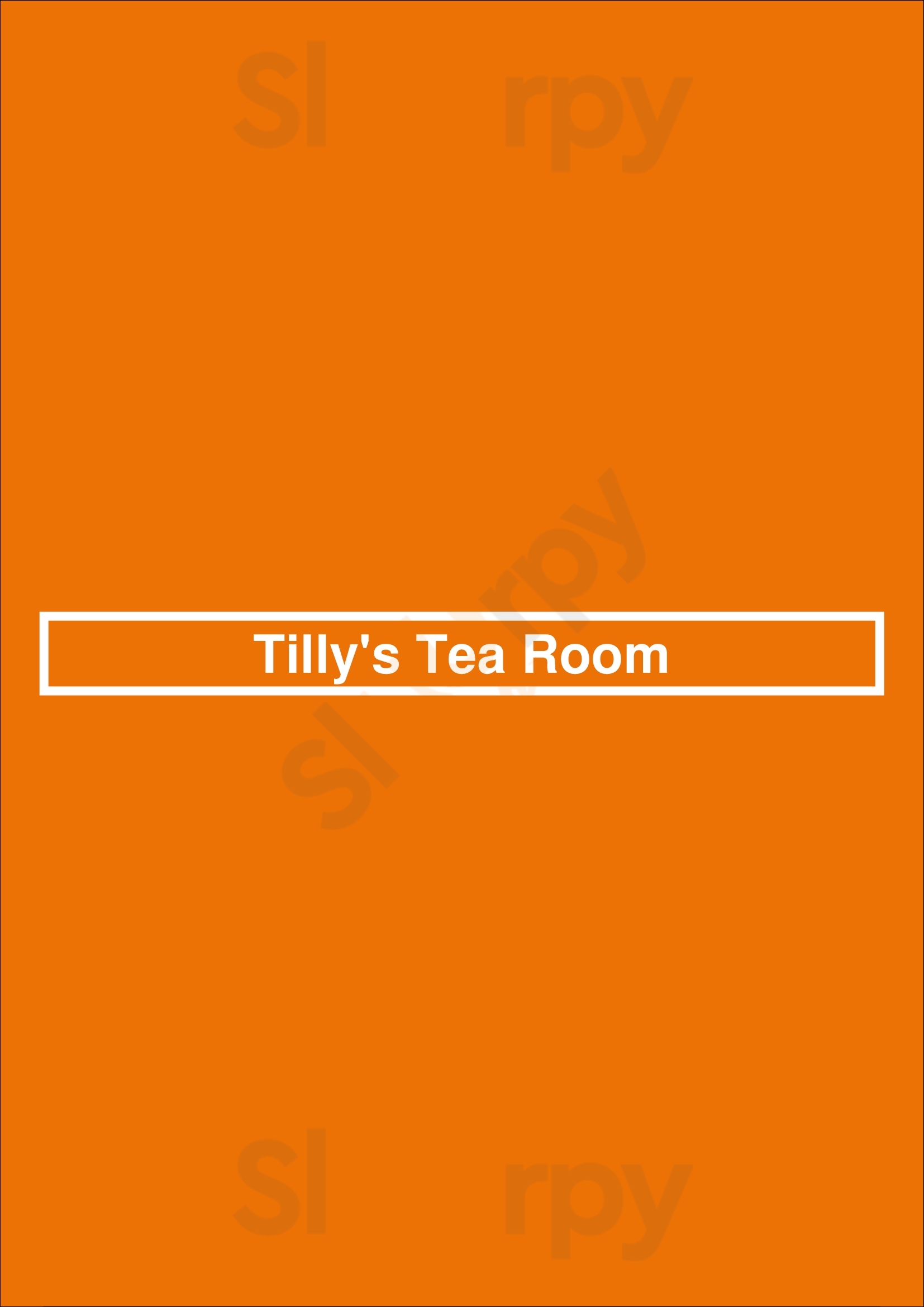 Main Menu - Tilly's Tea Room