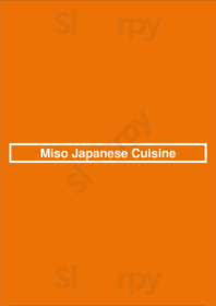 Miso Japanese Cuisine menu