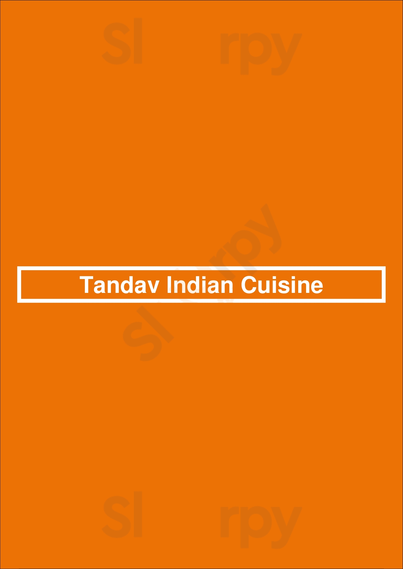 Tandav Indian Cuisine Baltimore Menu - 1