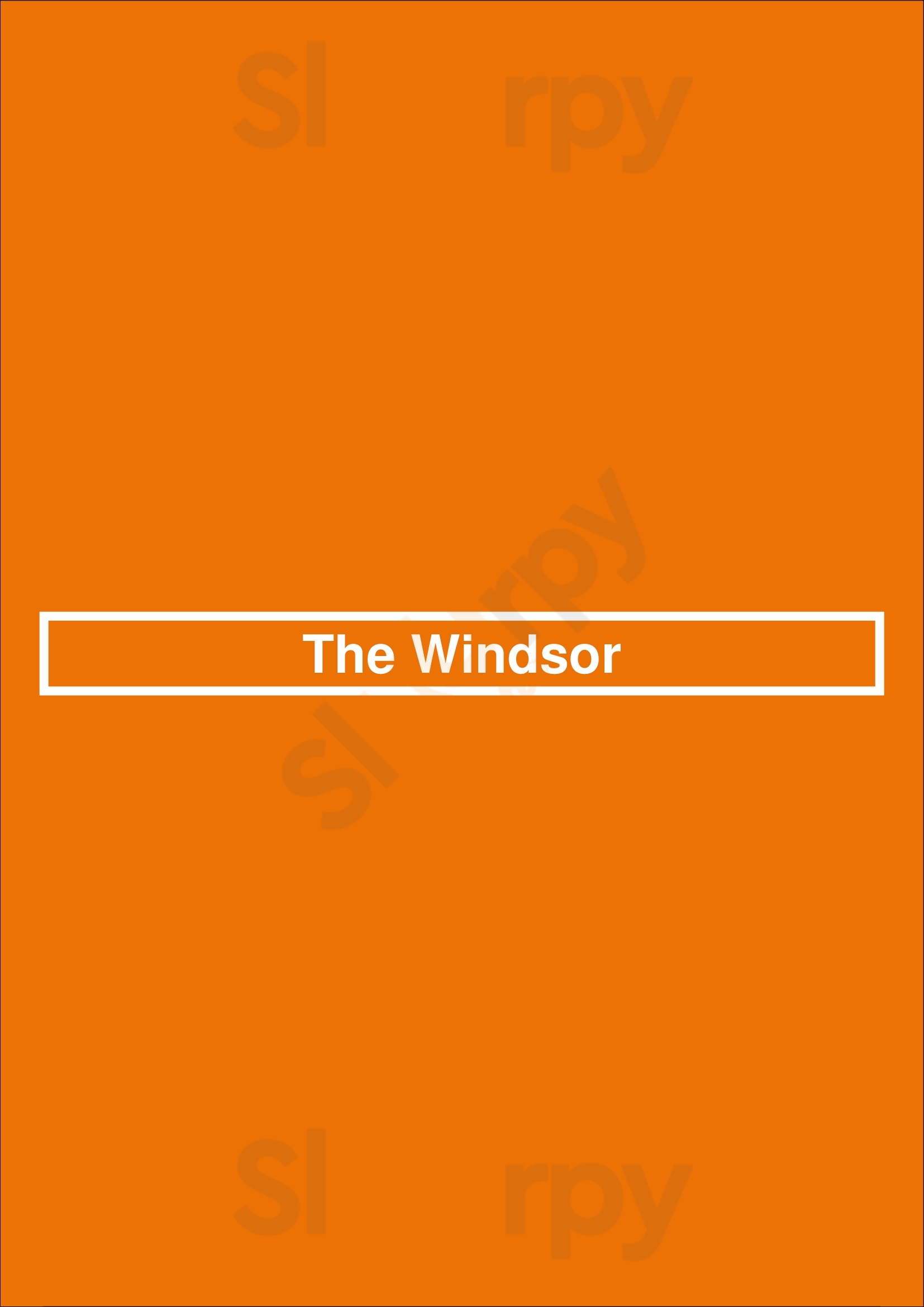 The Windsor Chicago Menu - 1
