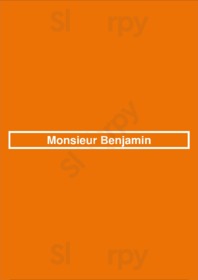Monsieur Benjamin menu