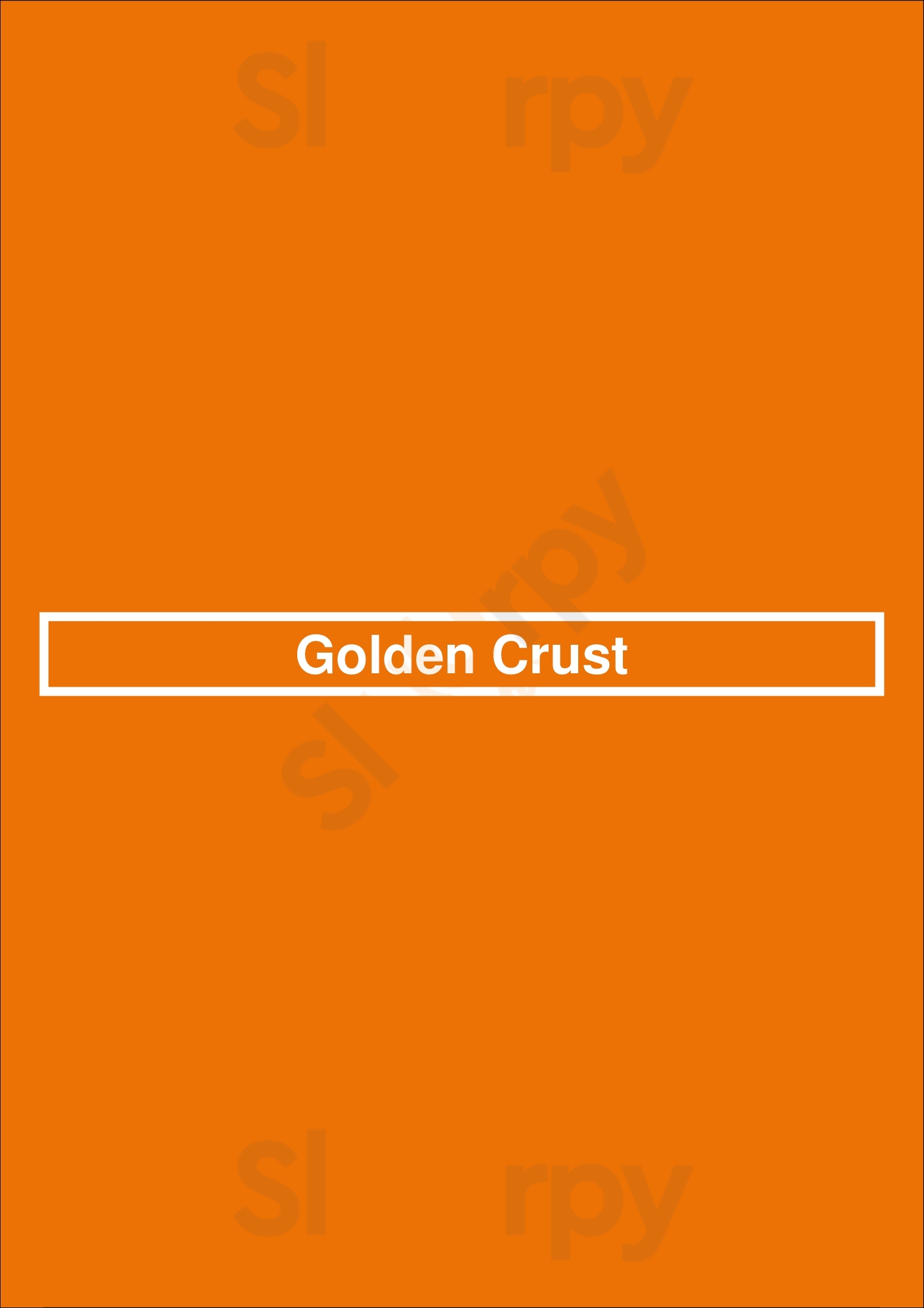 Main Menu - Golden Crust