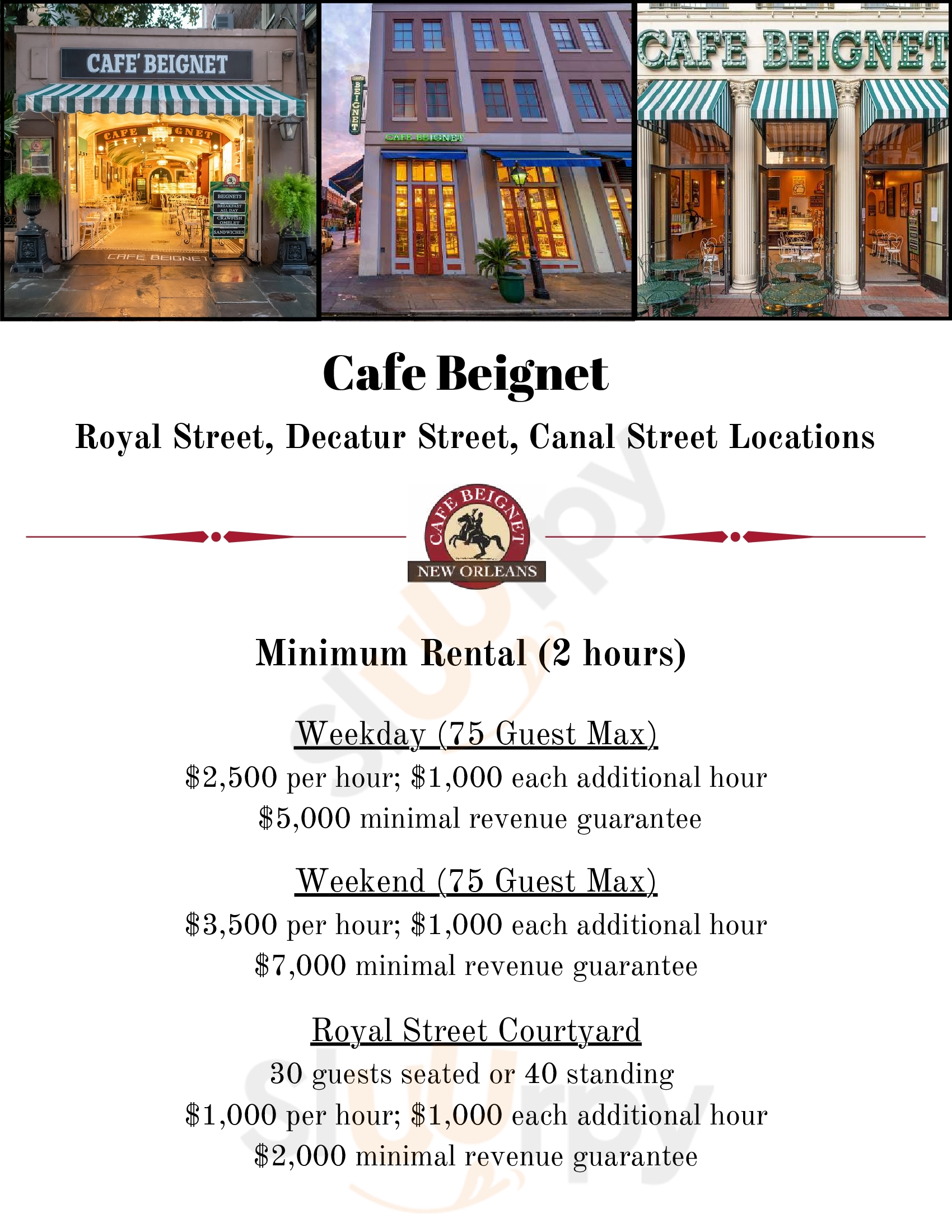 Main Menu - Cafe Benet
