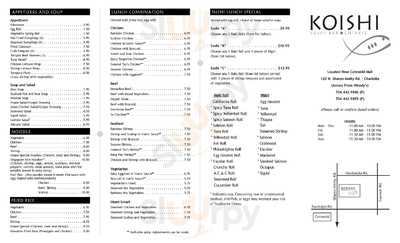 Koishi Fine Chinese & Sushi Bar