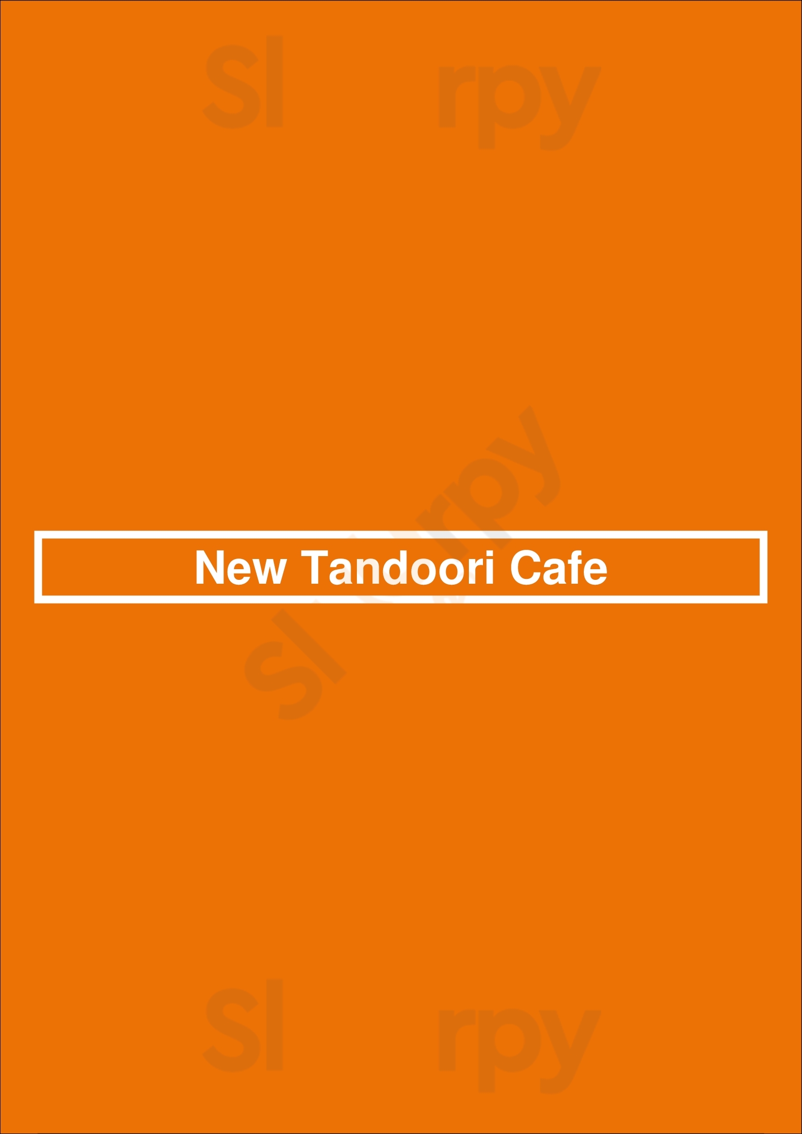New Tandoori Cafe San Jose Menu - 1