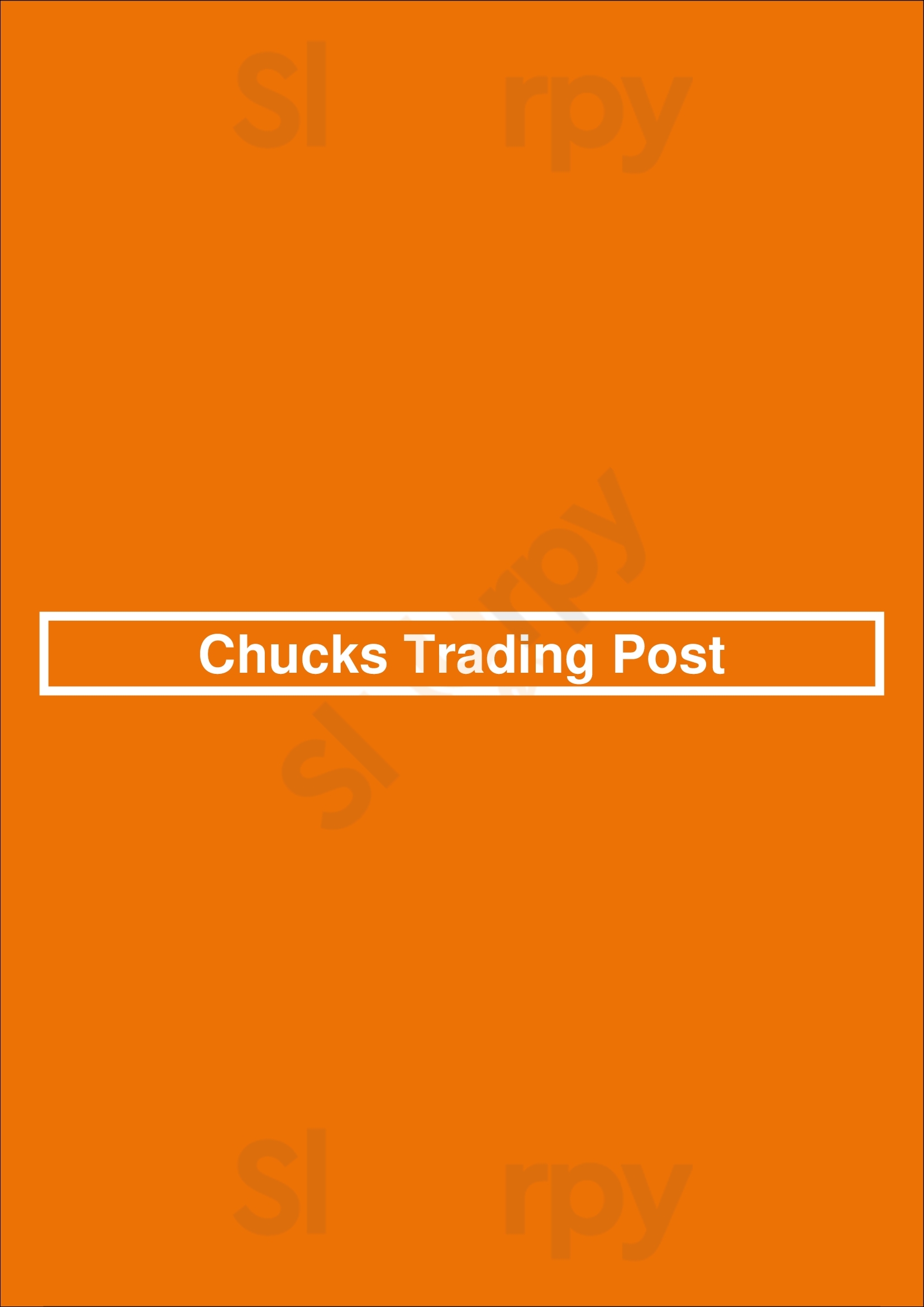 Main Menu - Chucks Trading Post