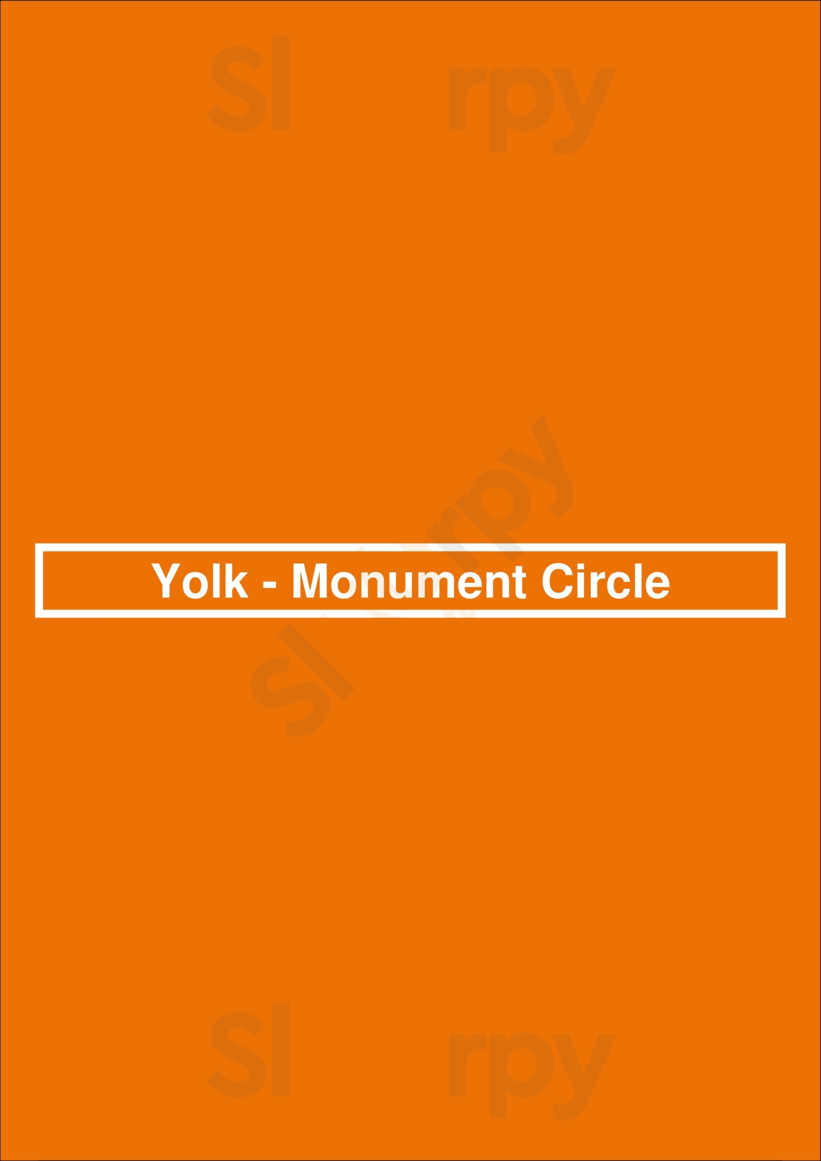 Yolk - Monument Circle Indianapolis Menu - 1