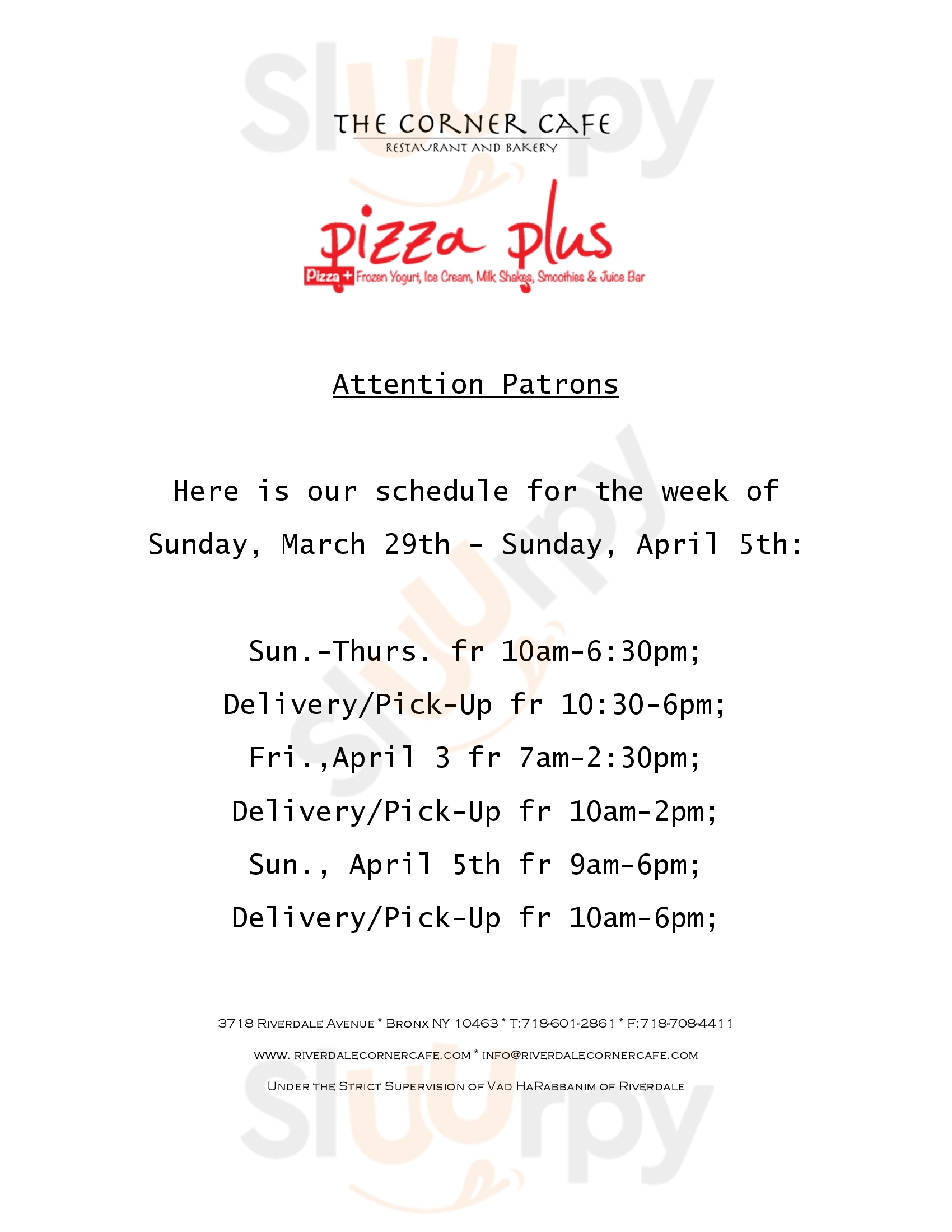 Main Menu - Pizza Plus