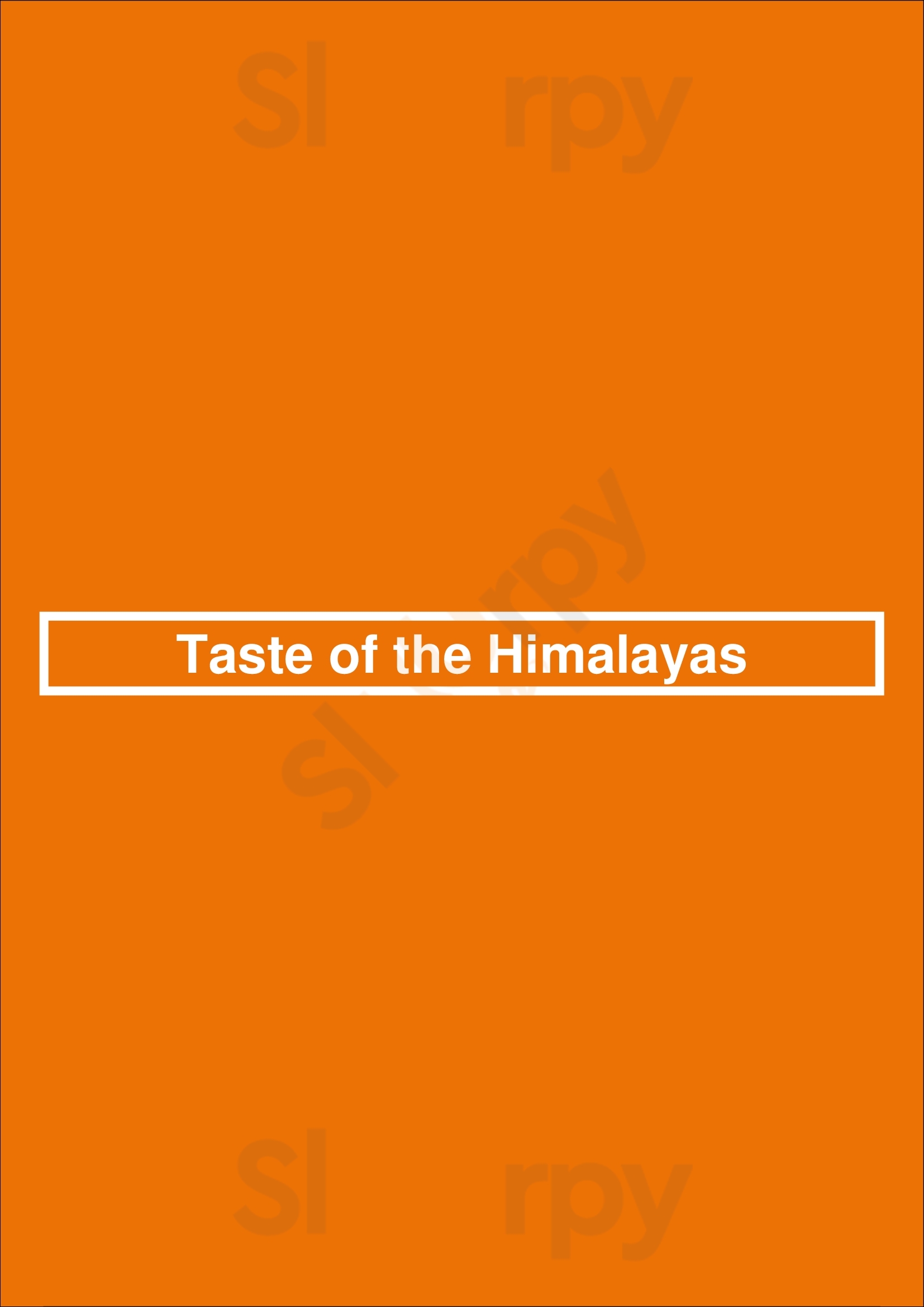 Taste Of The Himalayas San Diego Menu - 1