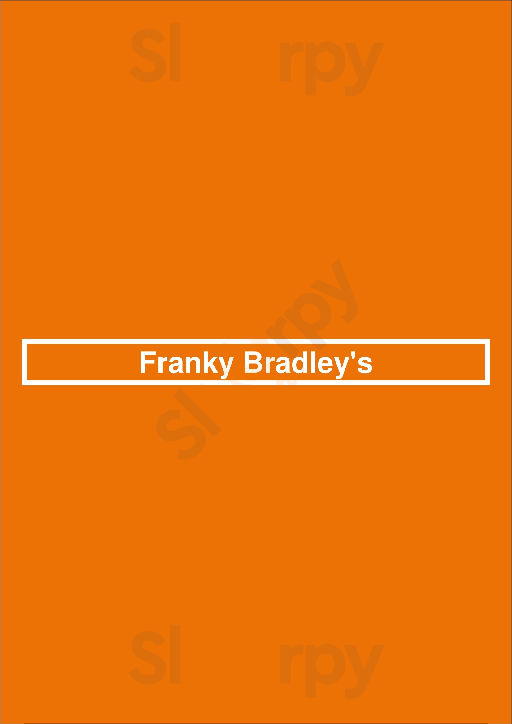 Franky Bradley's Philadelphia Menu - 1