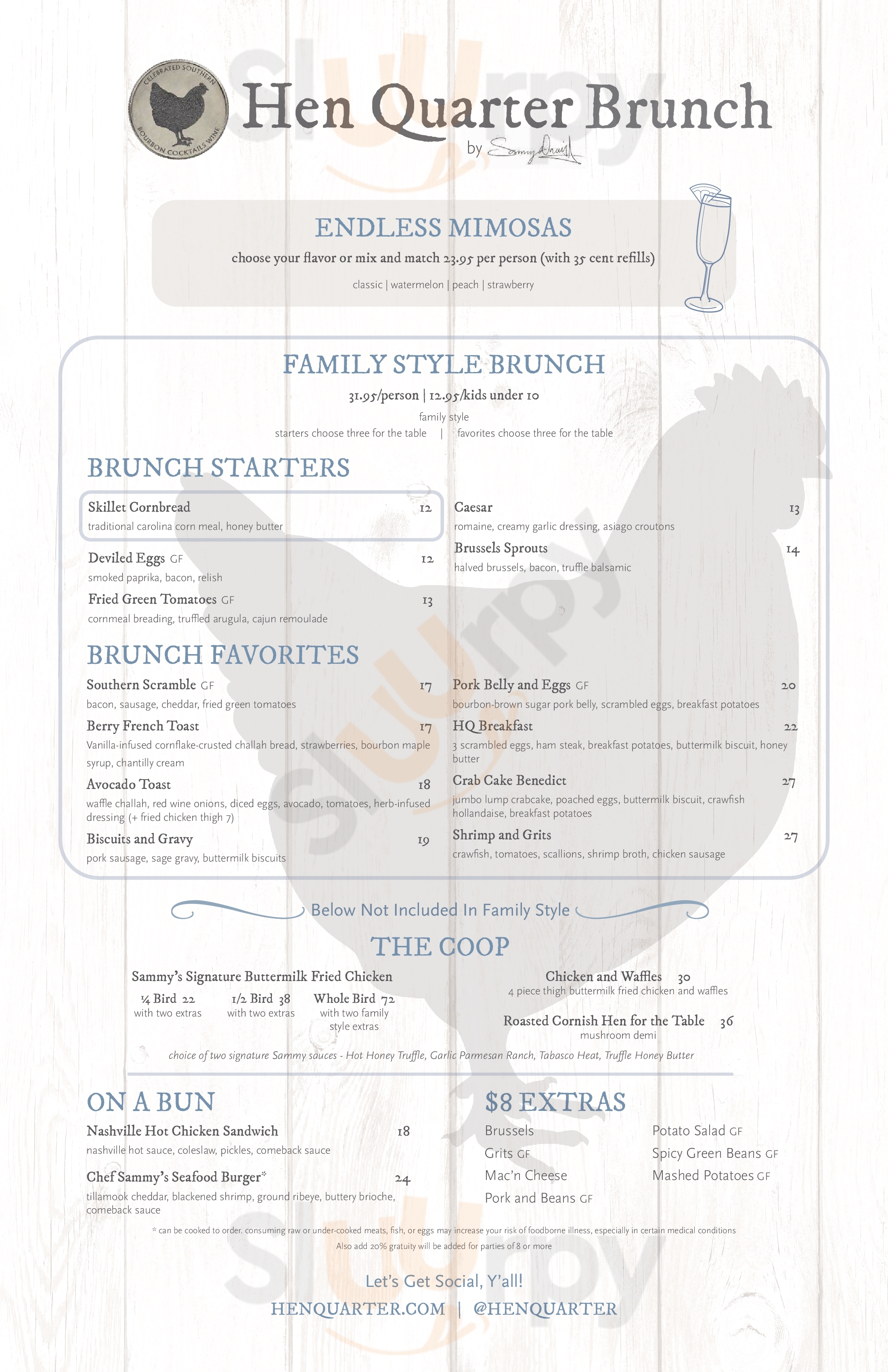 Main Menu - Hen Quarter