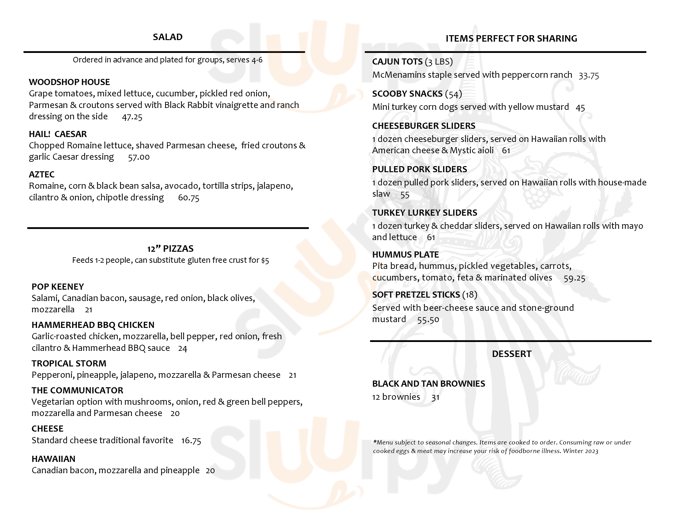 Main Menu - Mcmenamins Ringlers Pub