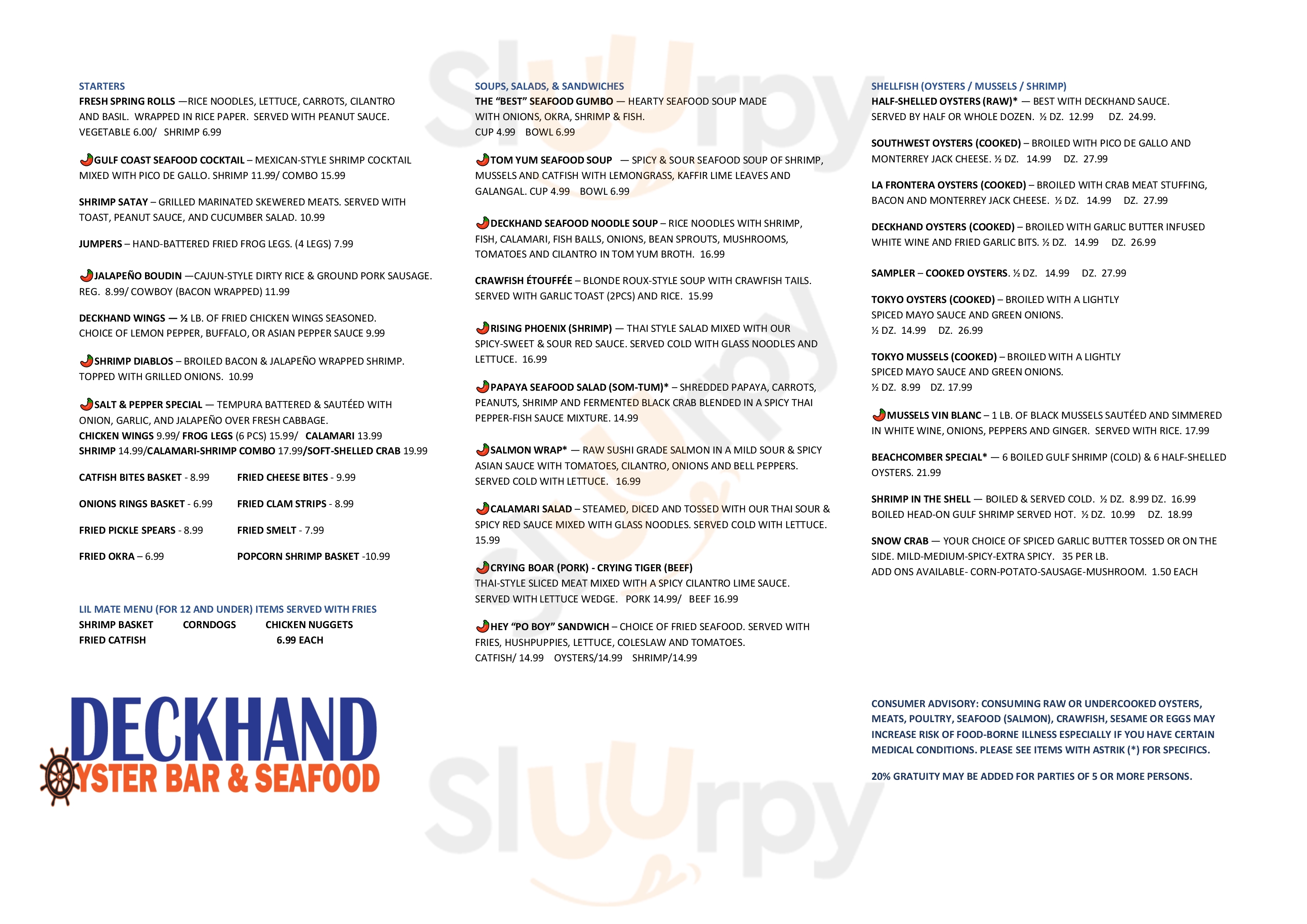 Deckhand Oyster Bar & Seafood Austin Menu - 1
