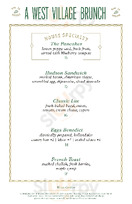 Hudson House menu