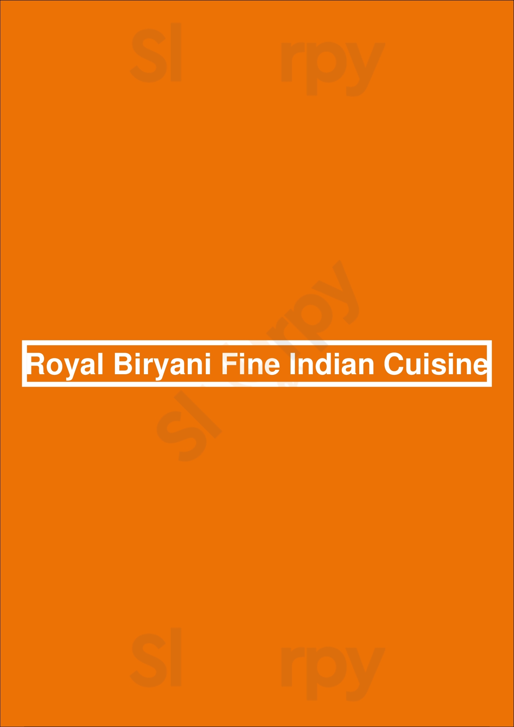 Royal Biryani Fine Indian Cuisine Charlotte Menu - 1