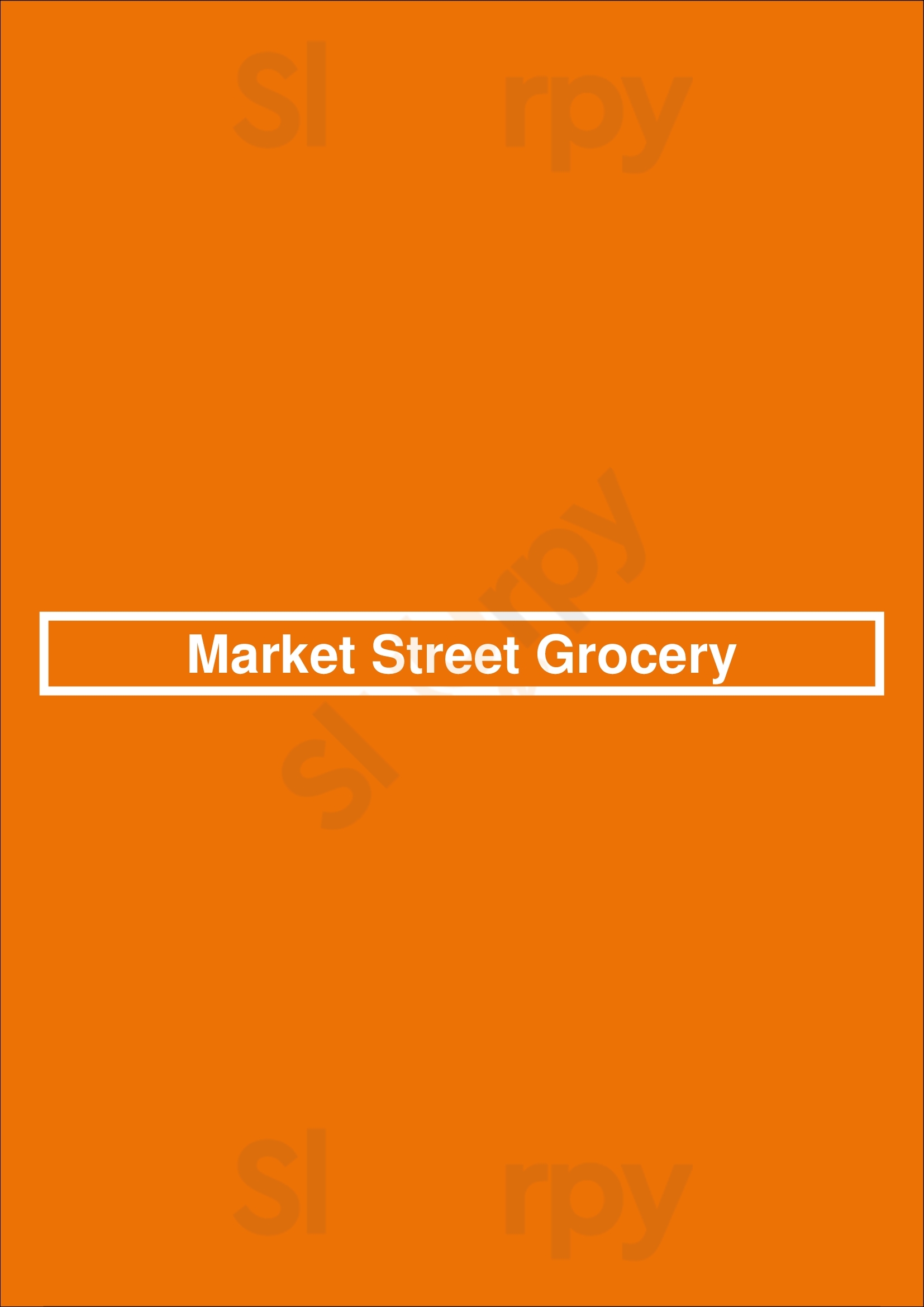 Main Menu - Market Street Grocery