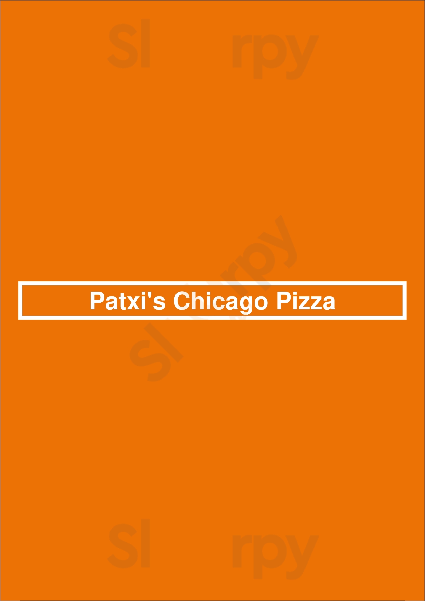 Patxi's Chicago Pizza San Francisco Menu - 1