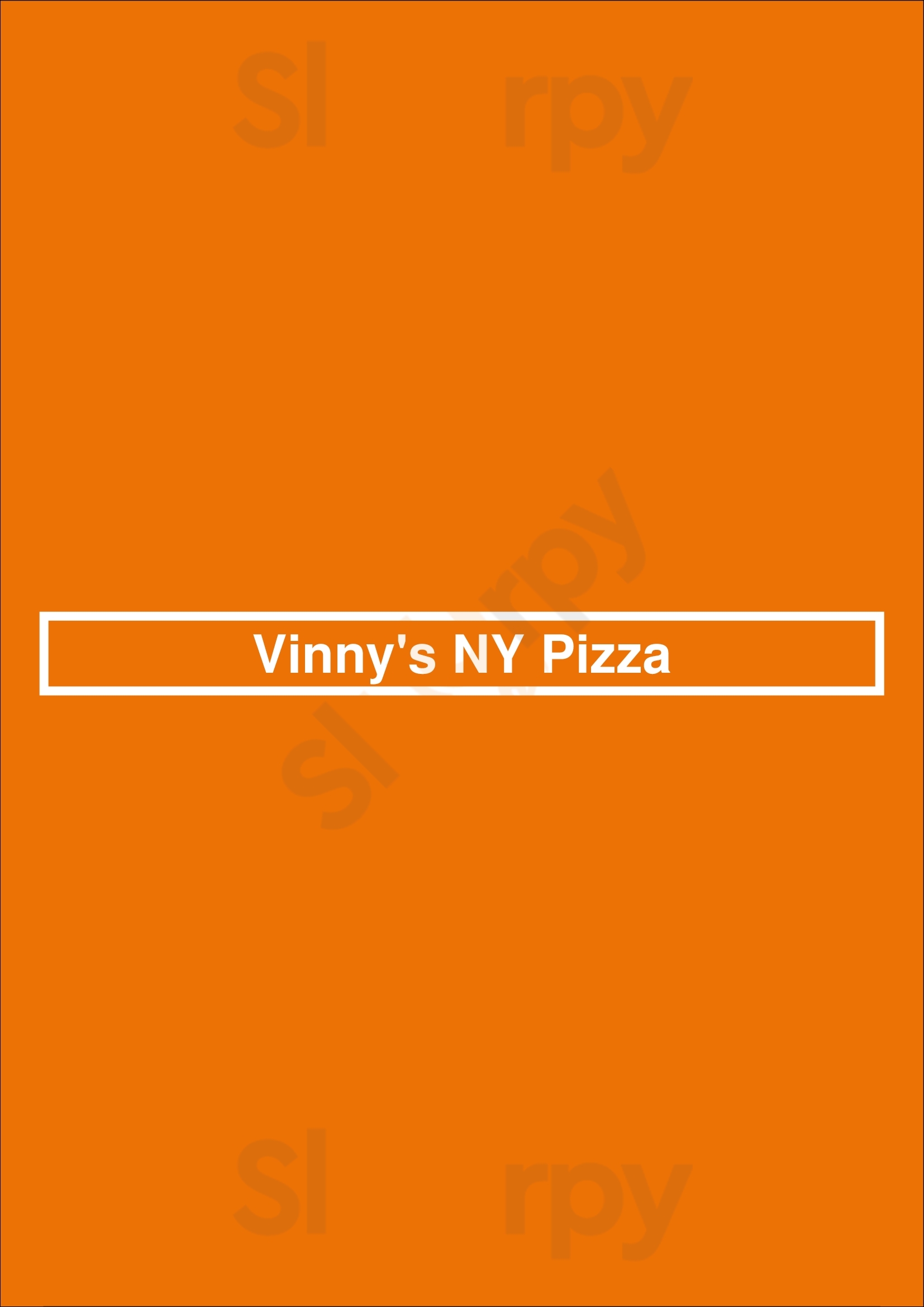 Main Menu - Vinny's Ny Pizza