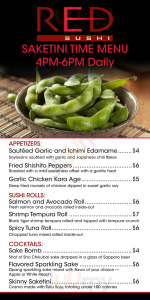 Red Sushi menu