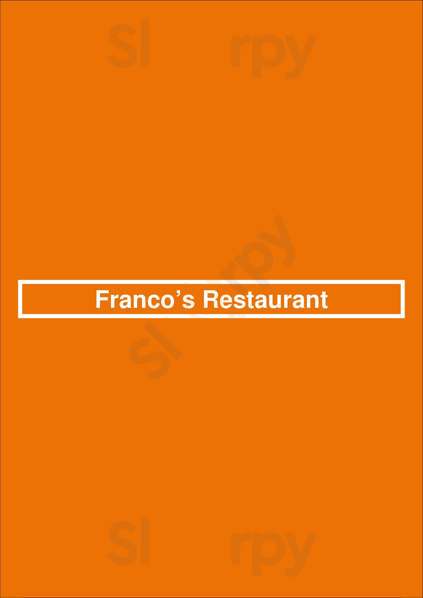 Franco’s Restaurant Richmond Menu - 1