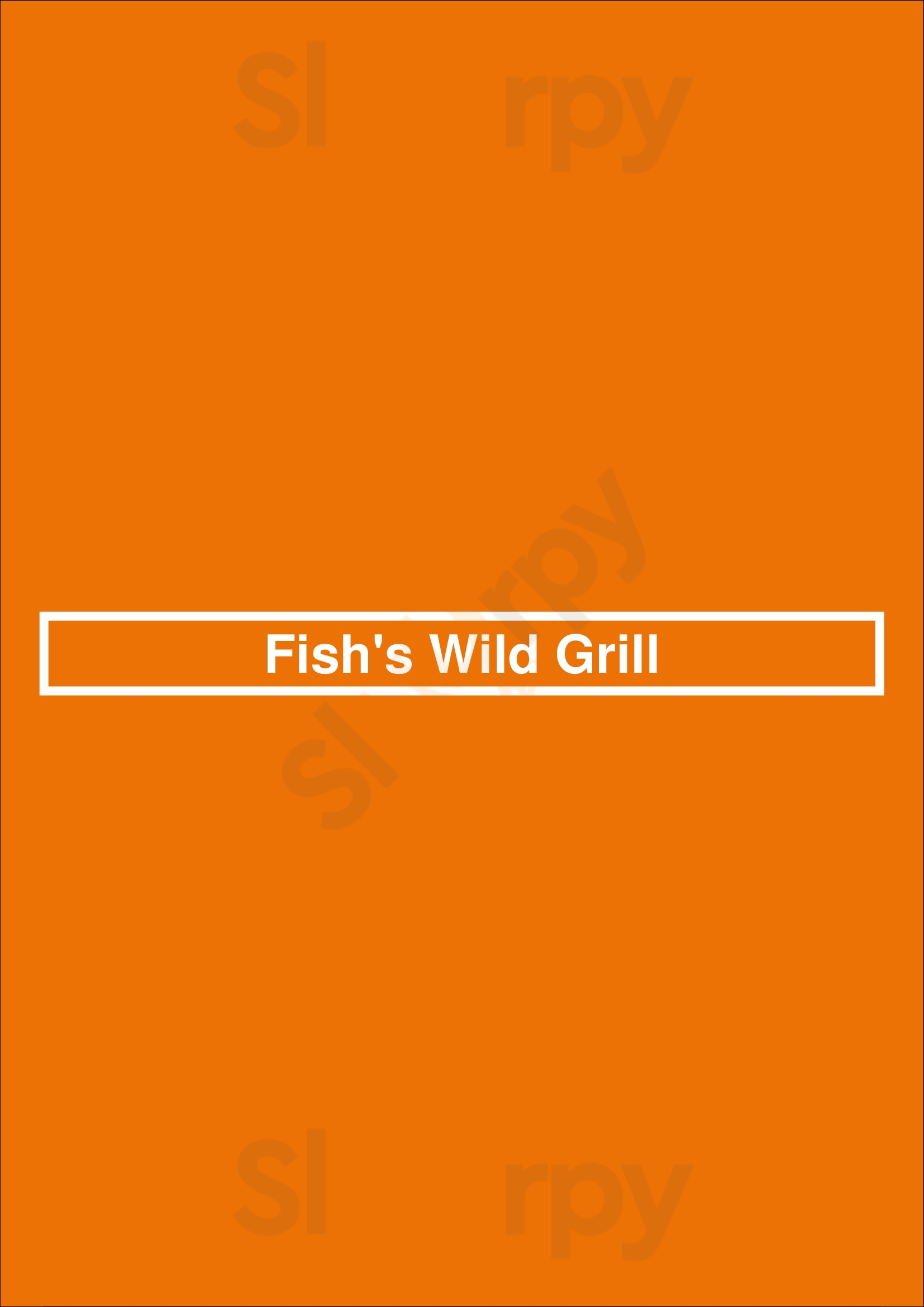 Fish's Wild San Jose Menu - 1