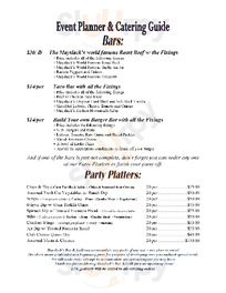 Mayslacks Restaurant & Music Lounge menu