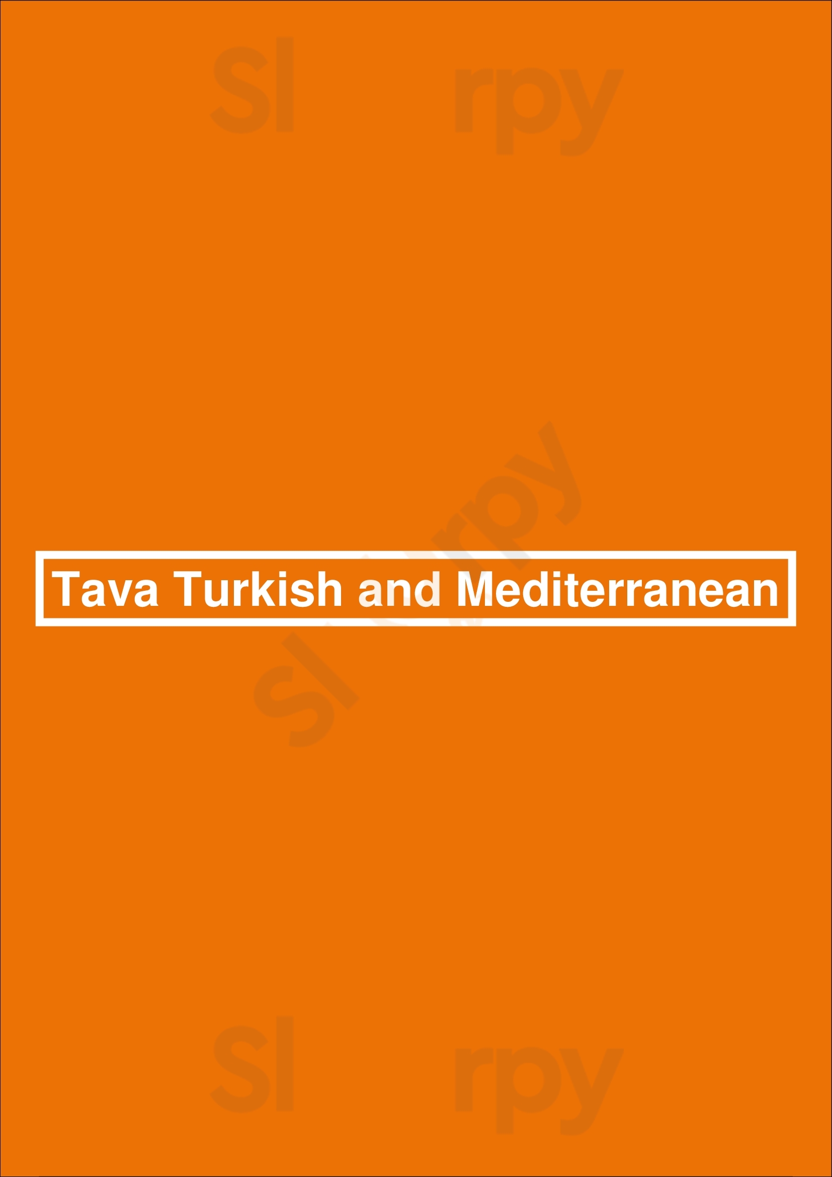 Main Menu - Tava Turkish And Mediterranean