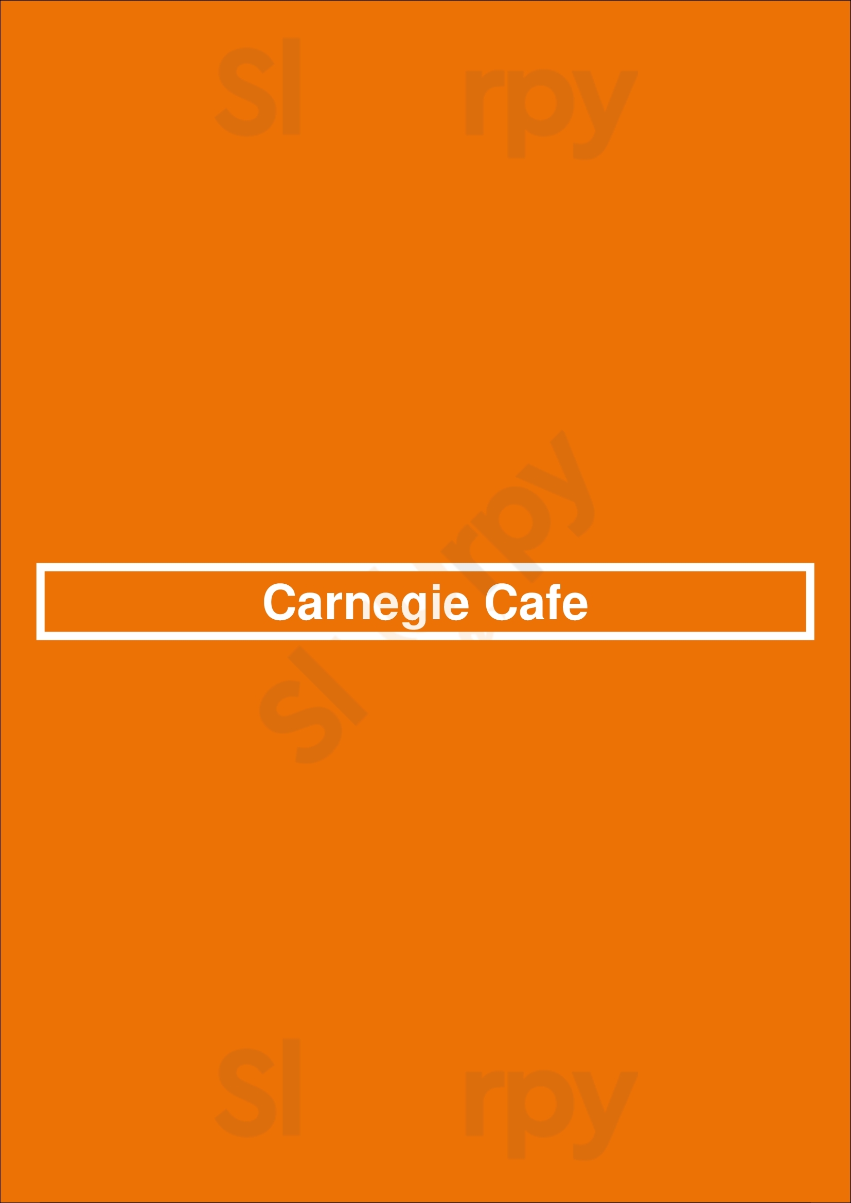Main Menu - Carnegie Cafe