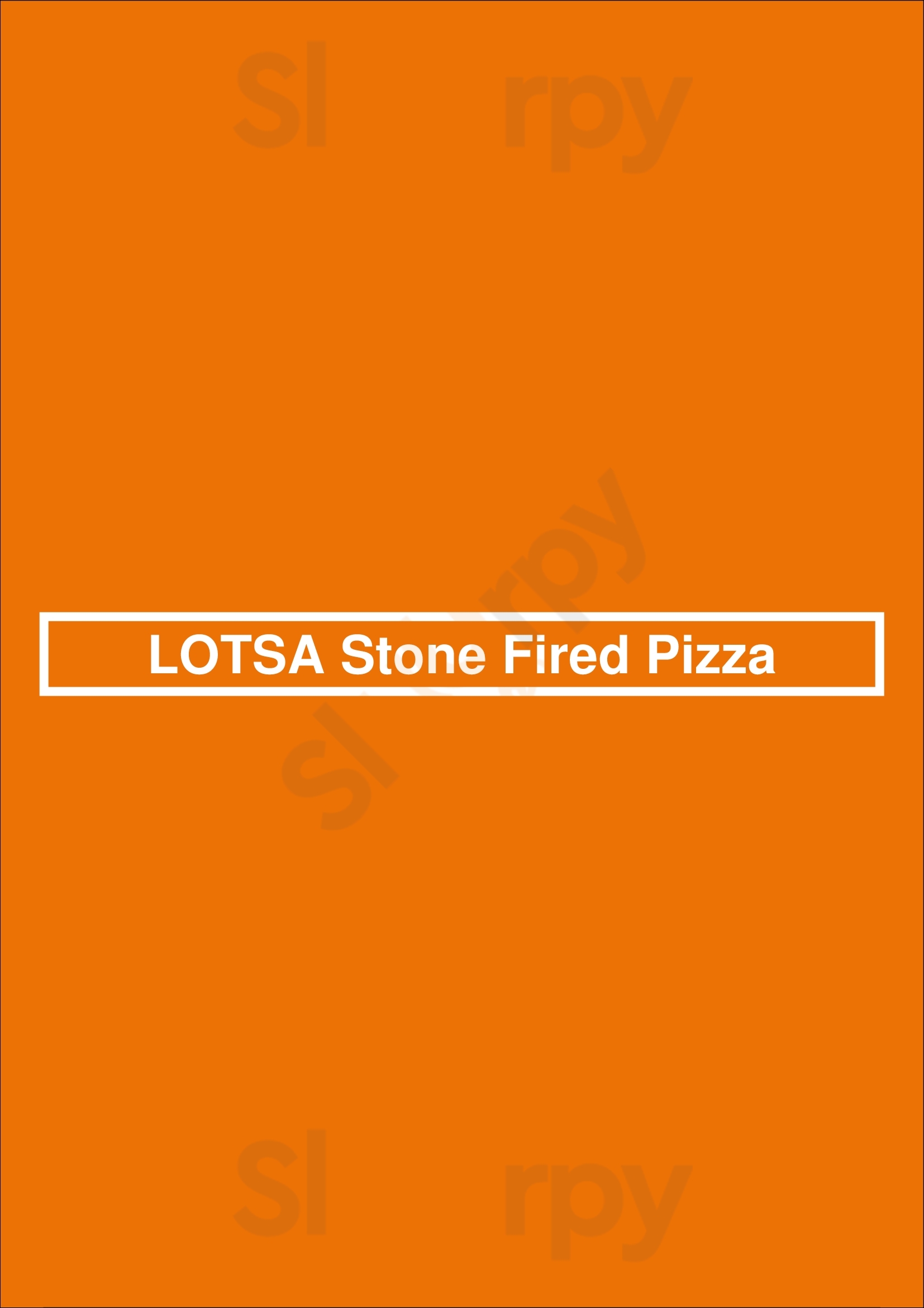 Lotsa Stone Fired Pizza Pittsburgh Menu - 1