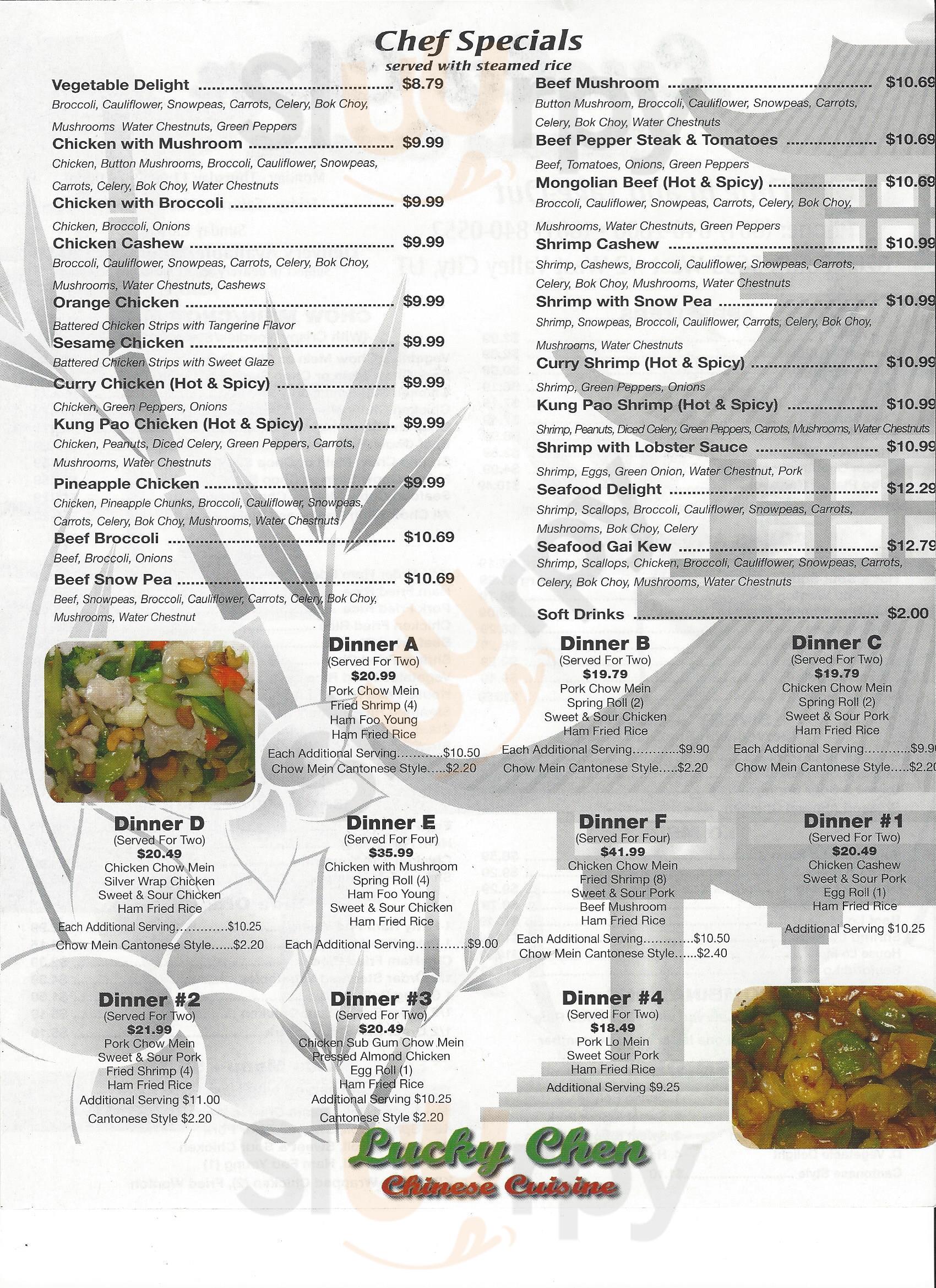 Lucky Chen Salt Lake City Menu - 1