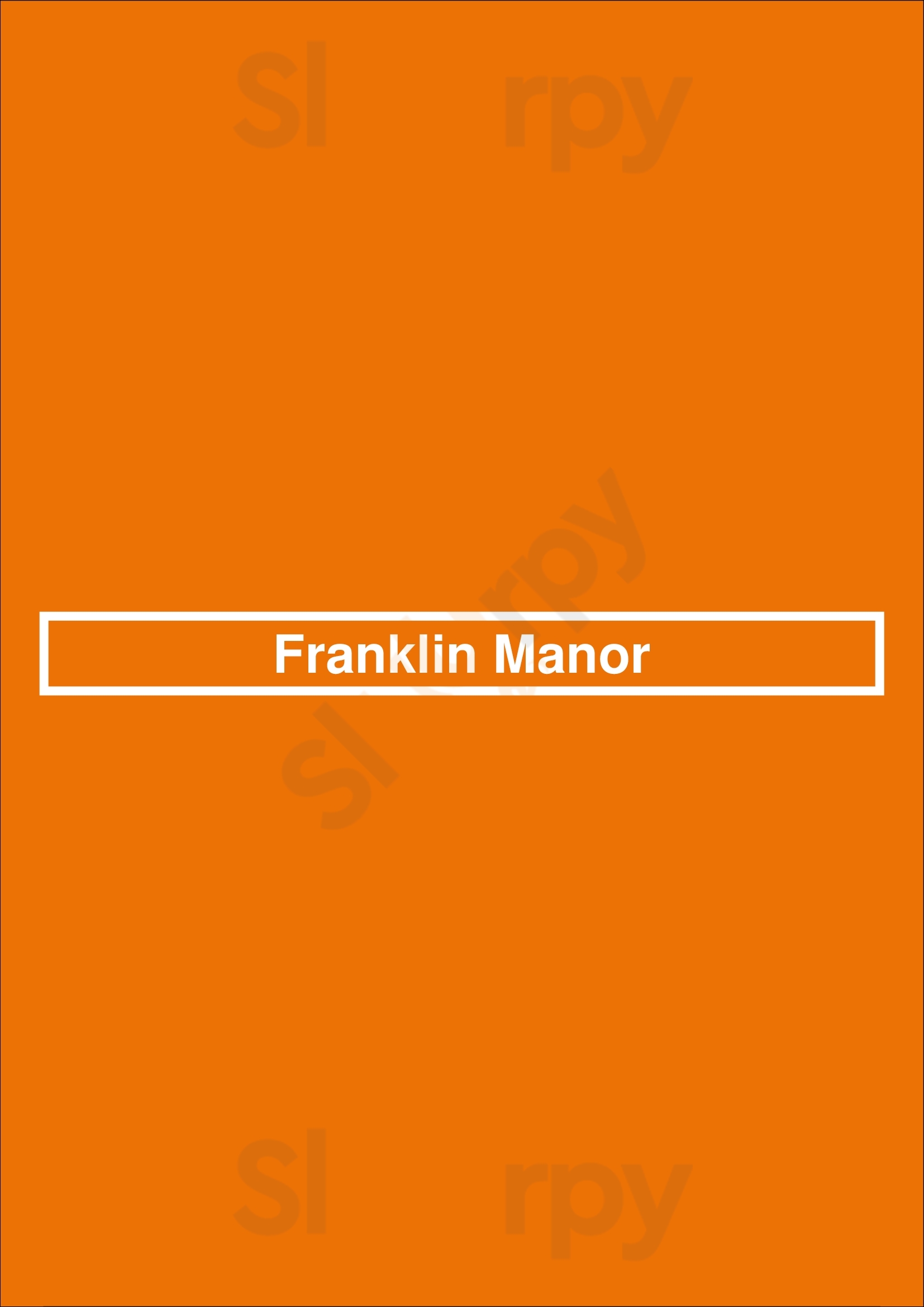 Franklin Manor Tampa Menu - 1