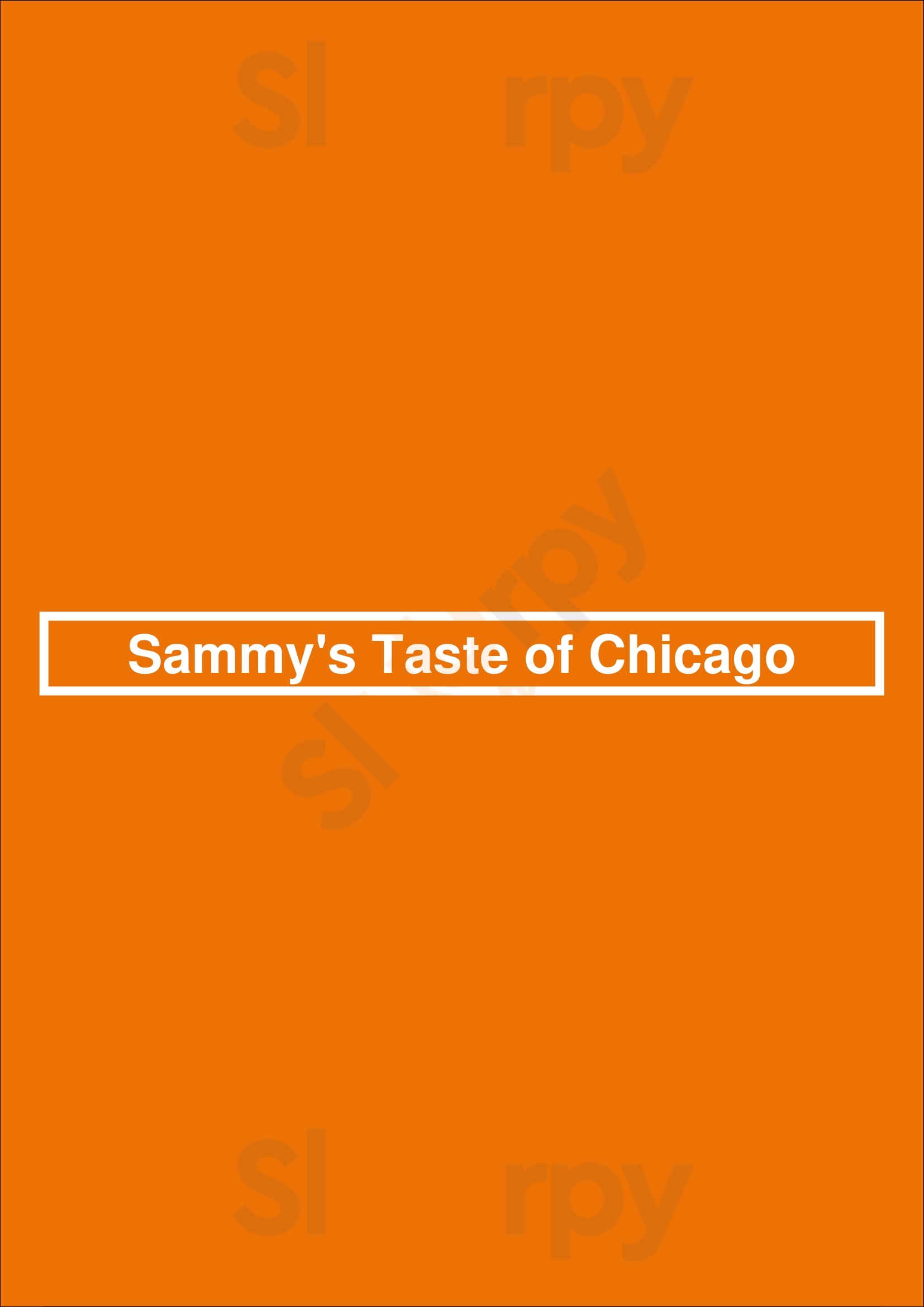 Sammy's Taste Of Chicago Milwaukee Menu - 1
