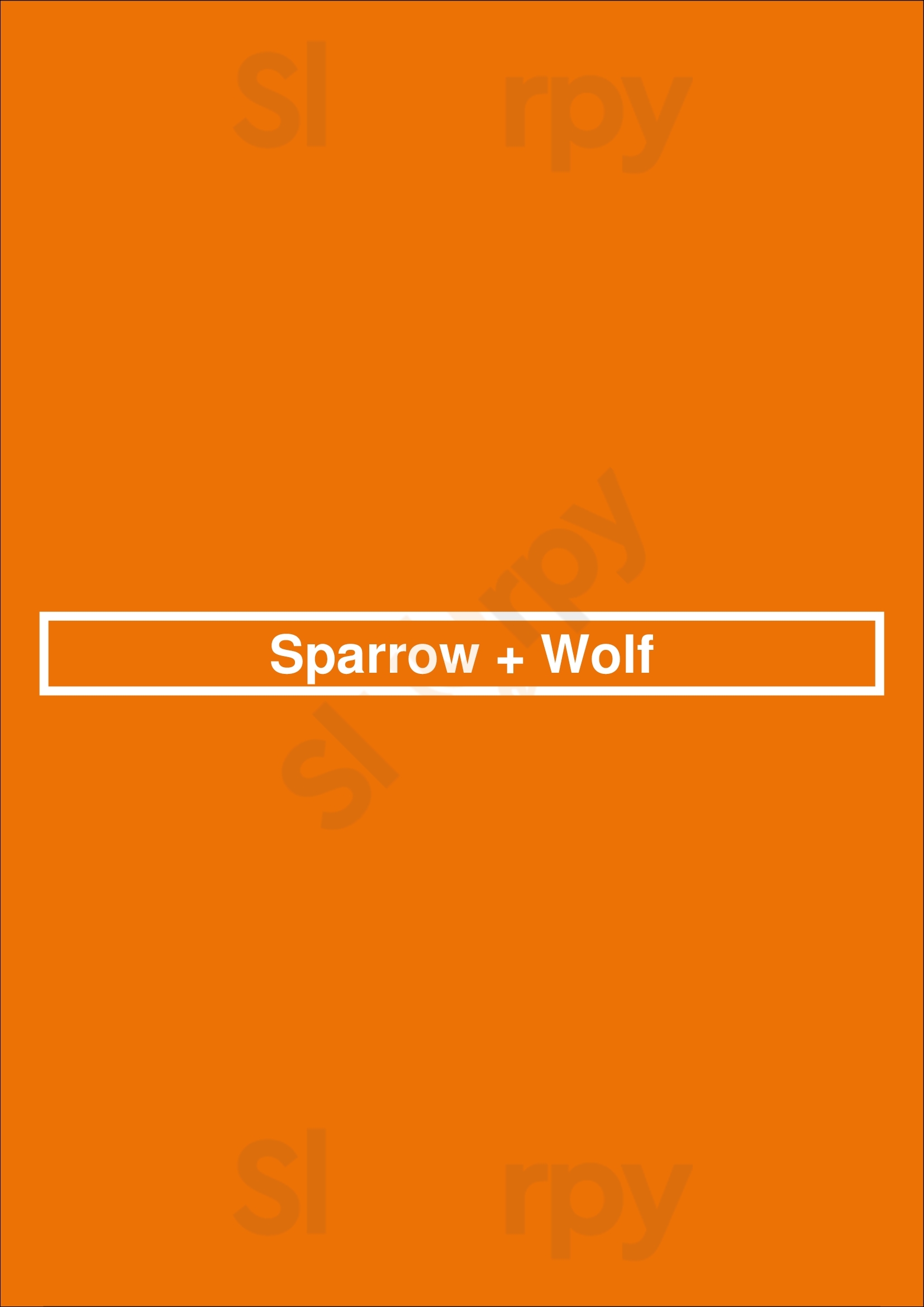 Sparrow + Wolf Las Vegas Menu - 1